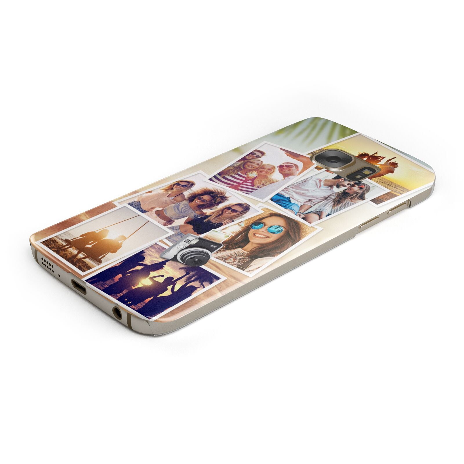 Personalised Summer Holiday Photos Protective Samsung Galaxy Case Angled Image