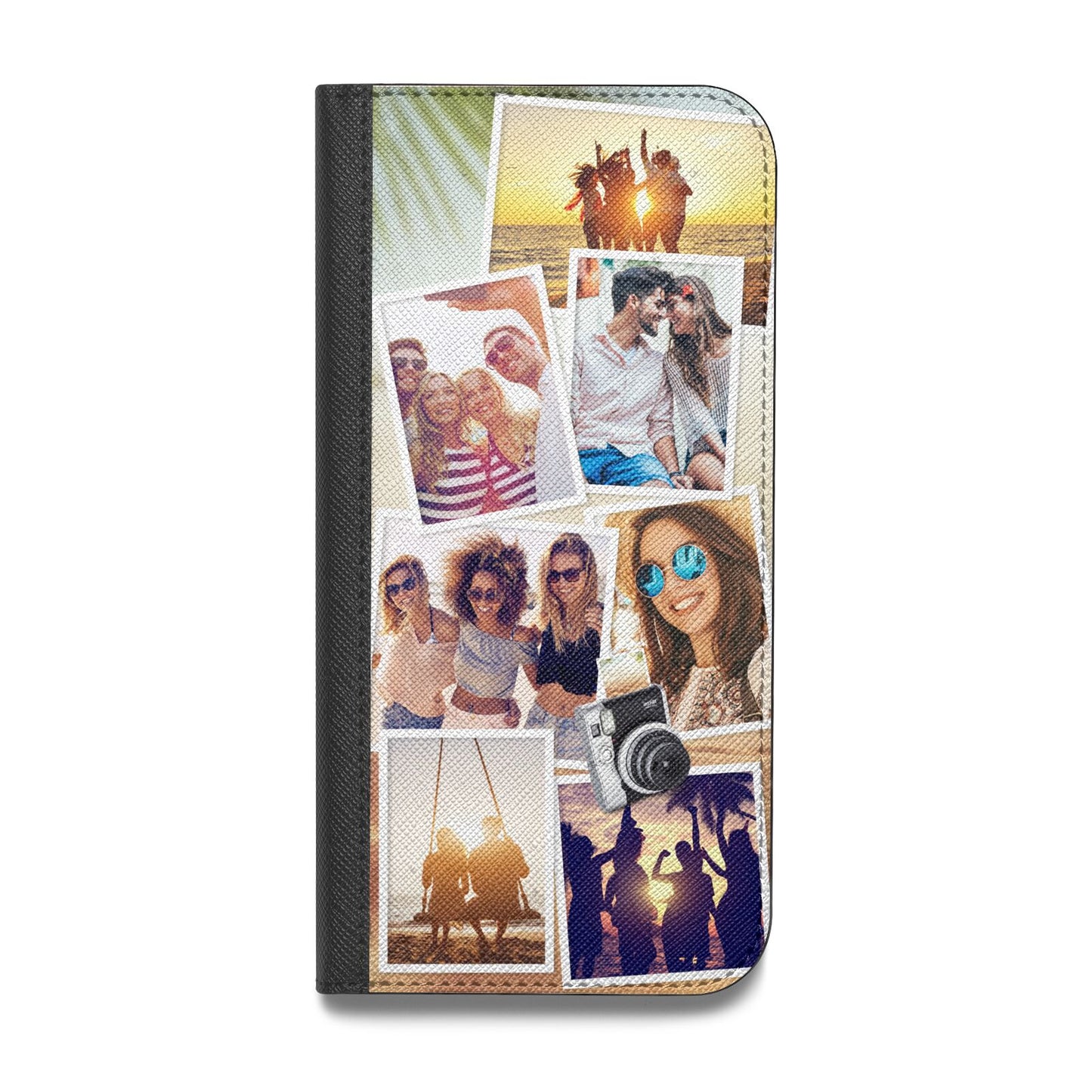 Personalised Summer Holiday Photos Vegan Leather Flip Samsung Case