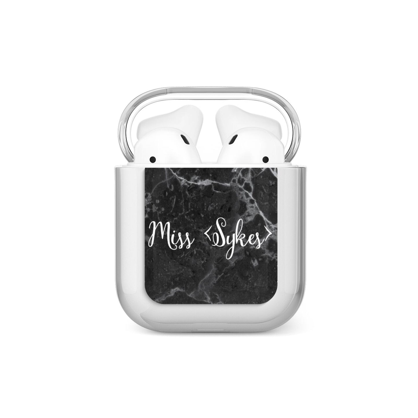 Personalised Surname Marble AirPods Case