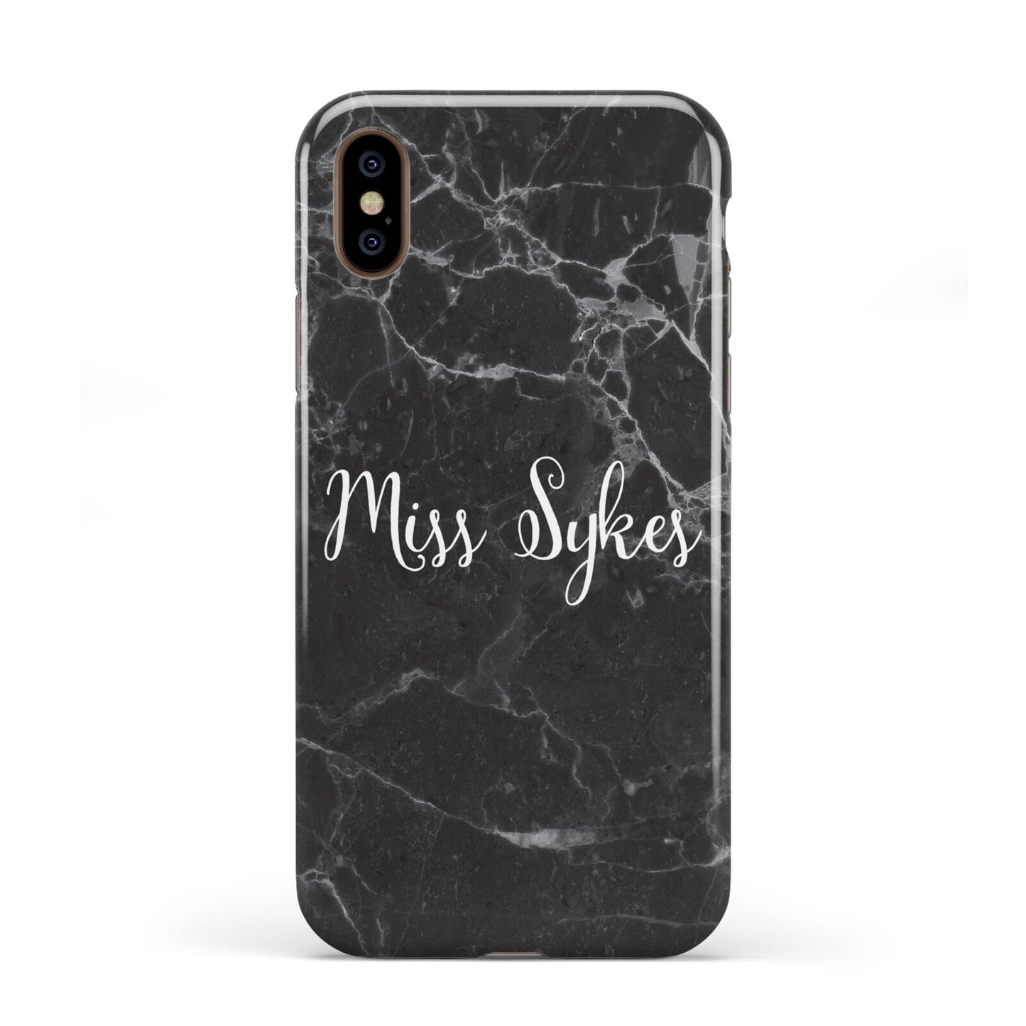 Personalised Surname Marble Apple iPhone XS 3D Tough