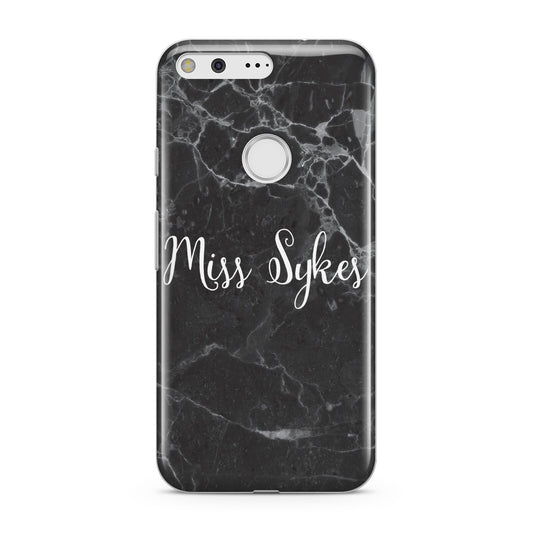 Personalised Surname Marble Google Pixel Case