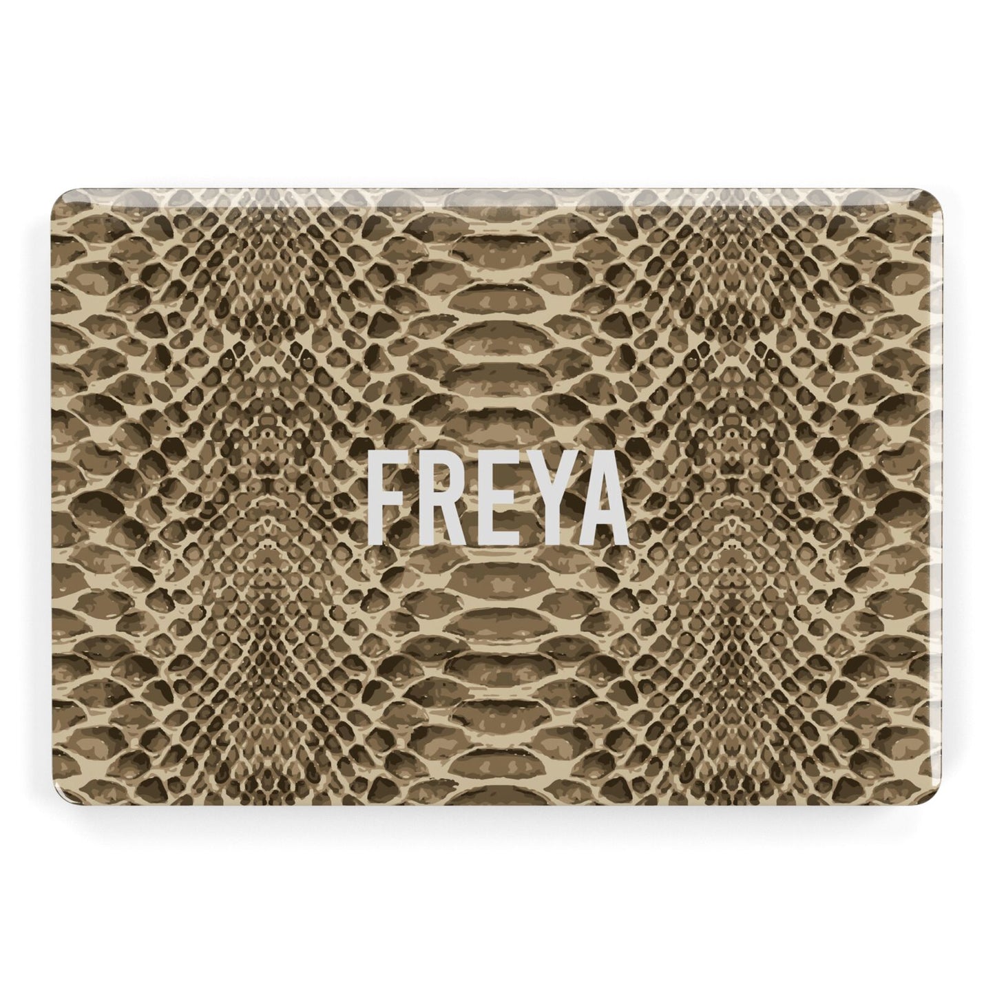 Personalised Tan Snakeskin Apple MacBook Case