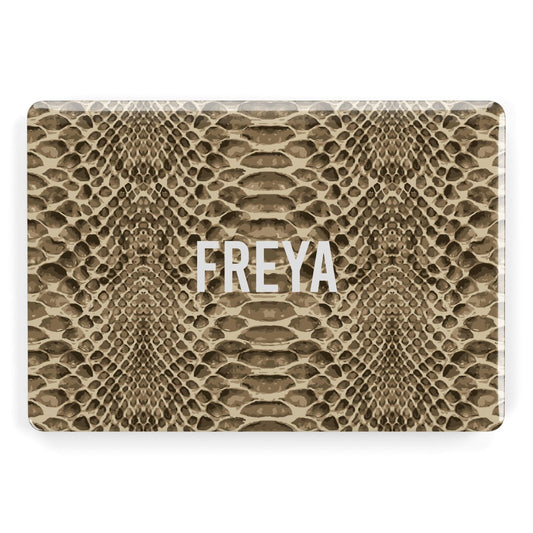 Personalised Tan Snakeskin Apple MacBook Case