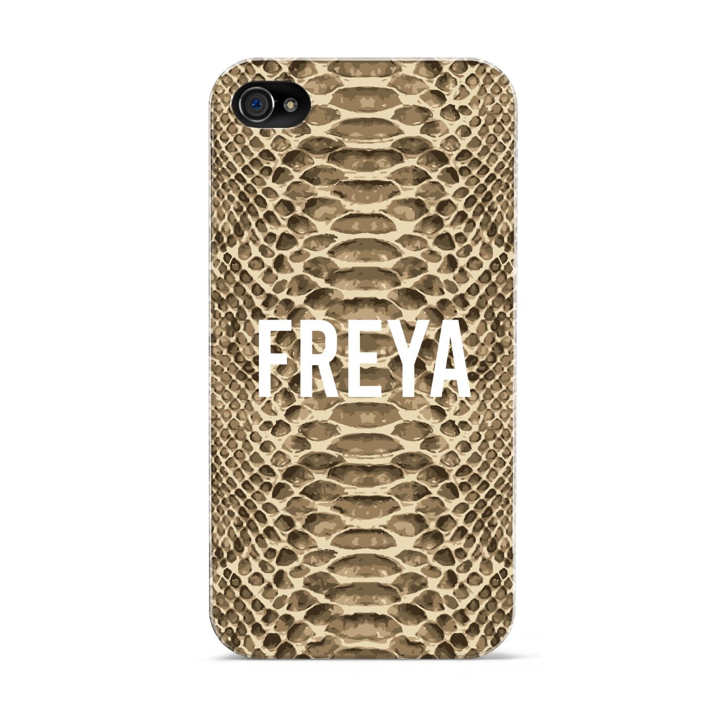 Personalised Tan Snakeskin Apple iPhone 4s Case