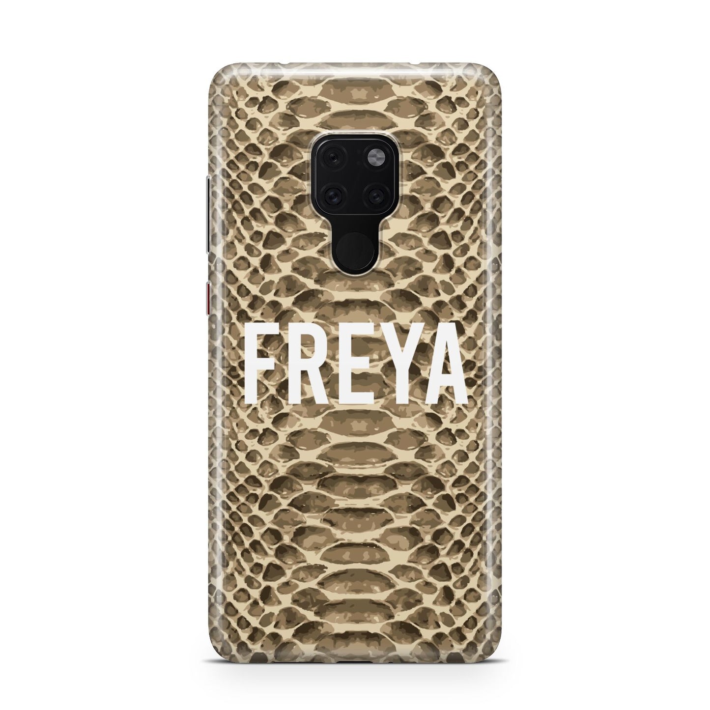 Personalised Tan Snakeskin Huawei Mate 20 Phone Case