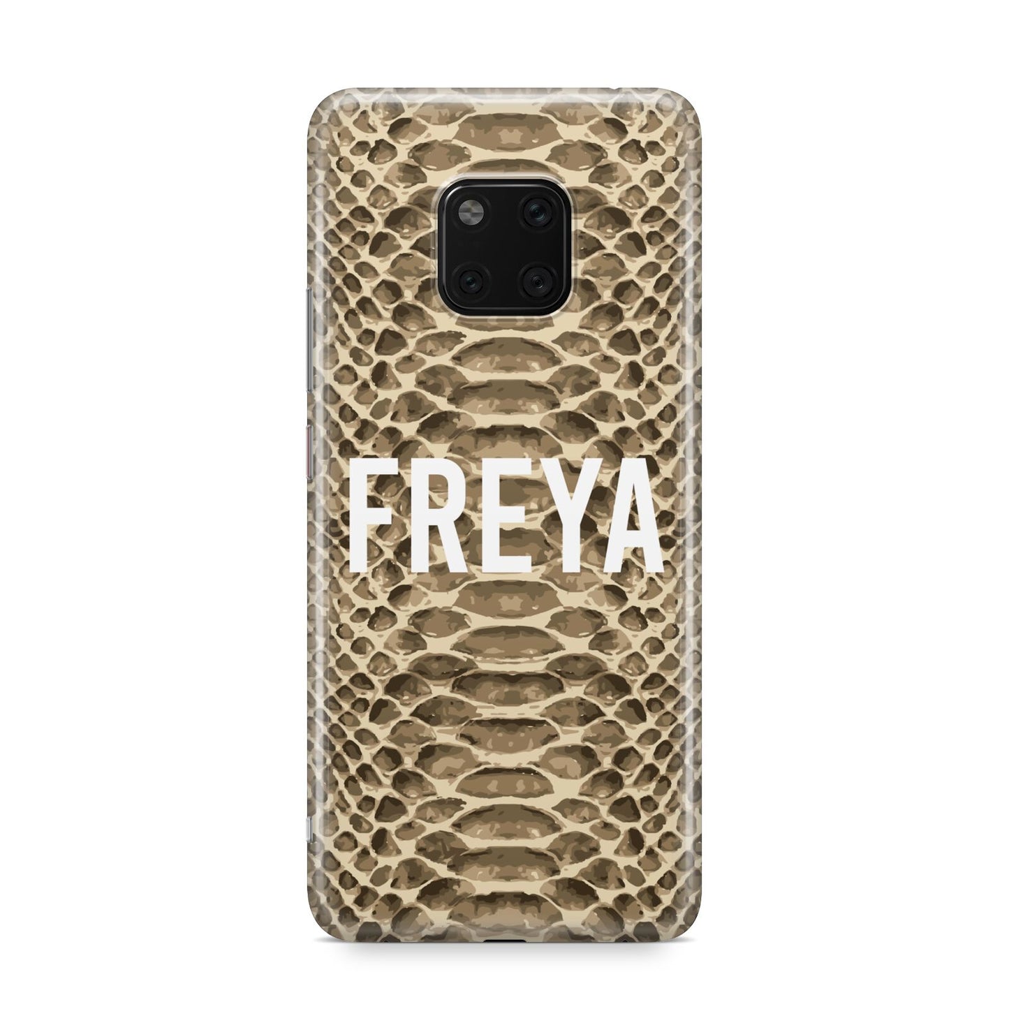 Personalised Tan Snakeskin Huawei Mate 20 Pro Phone Case