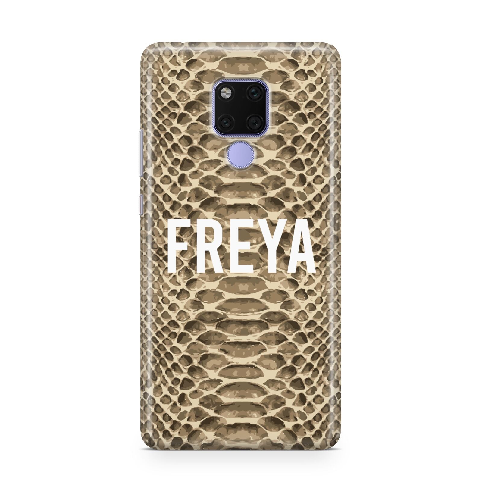 Personalised Tan Snakeskin Huawei Mate 20X Phone Case