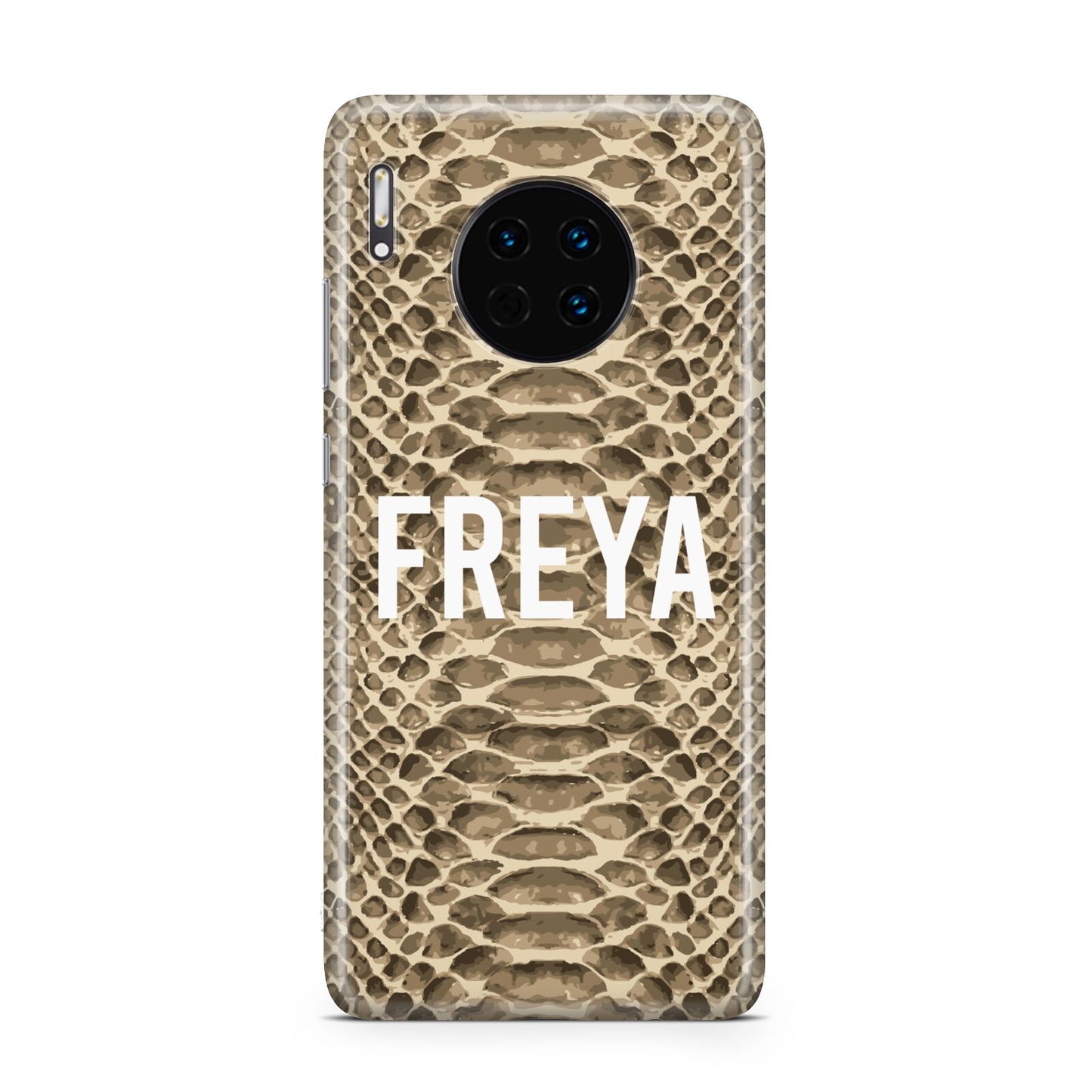 Personalised Tan Snakeskin Huawei Mate 30