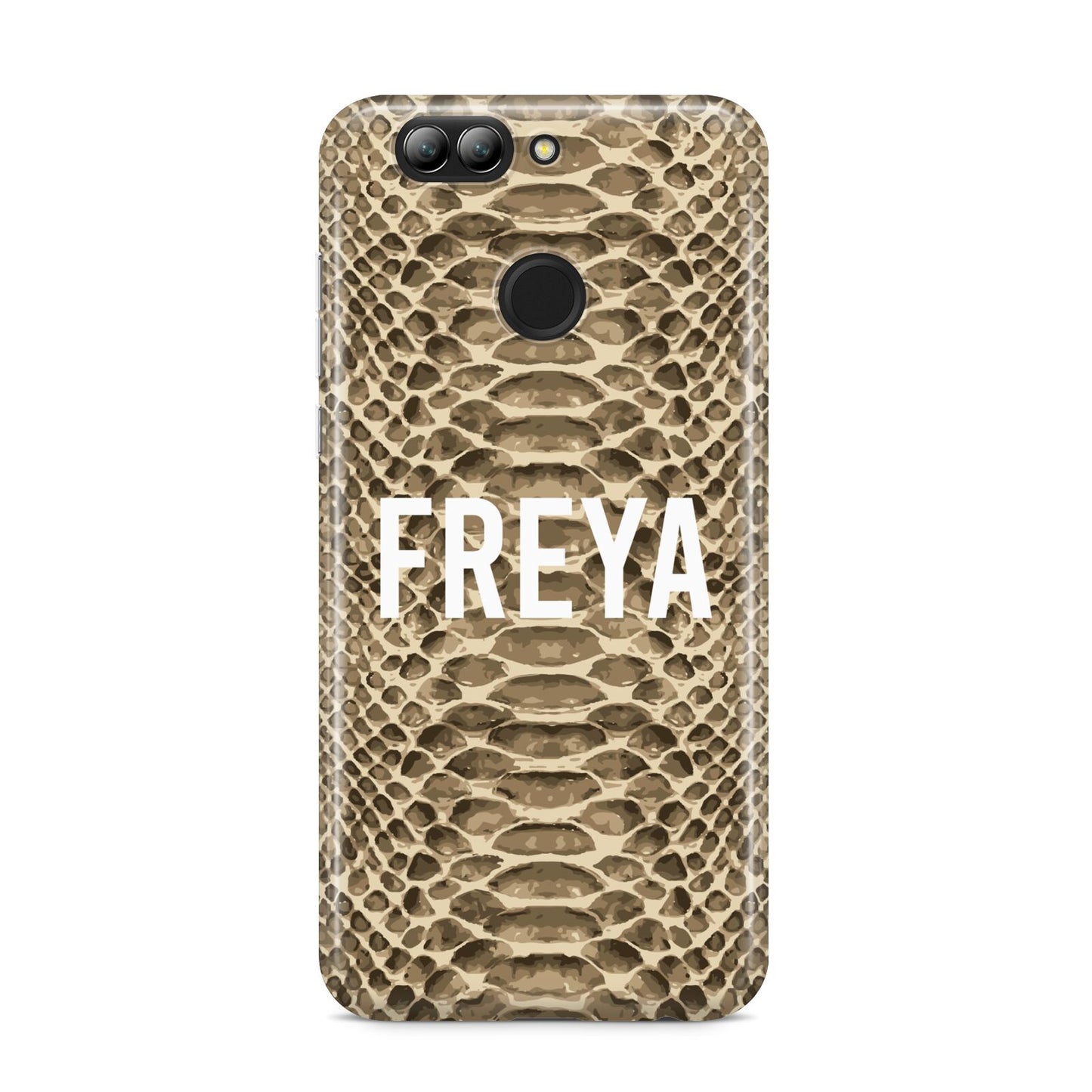 Personalised Tan Snakeskin Huawei Nova 2s Phone Case