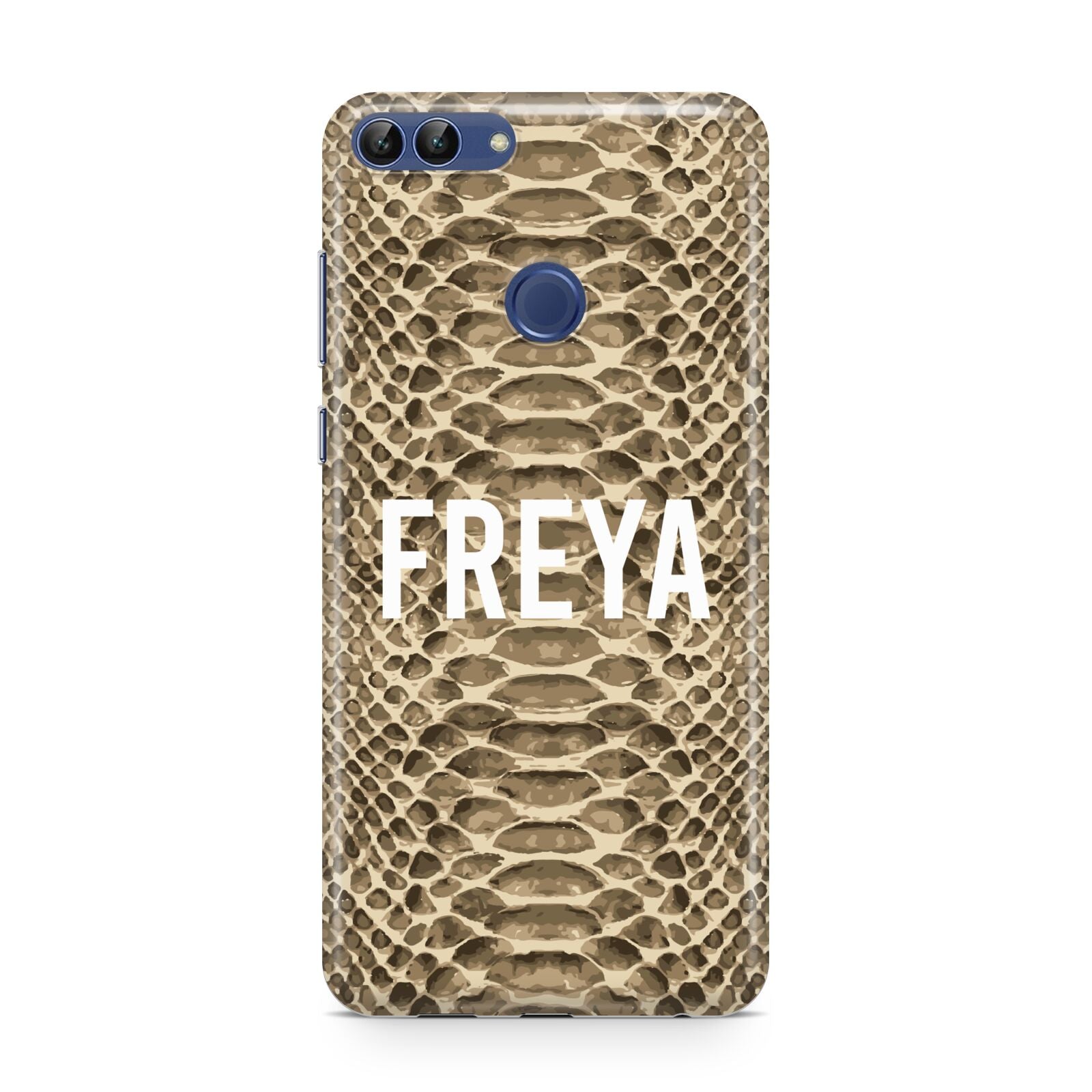 Personalised Tan Snakeskin Huawei P Smart Case