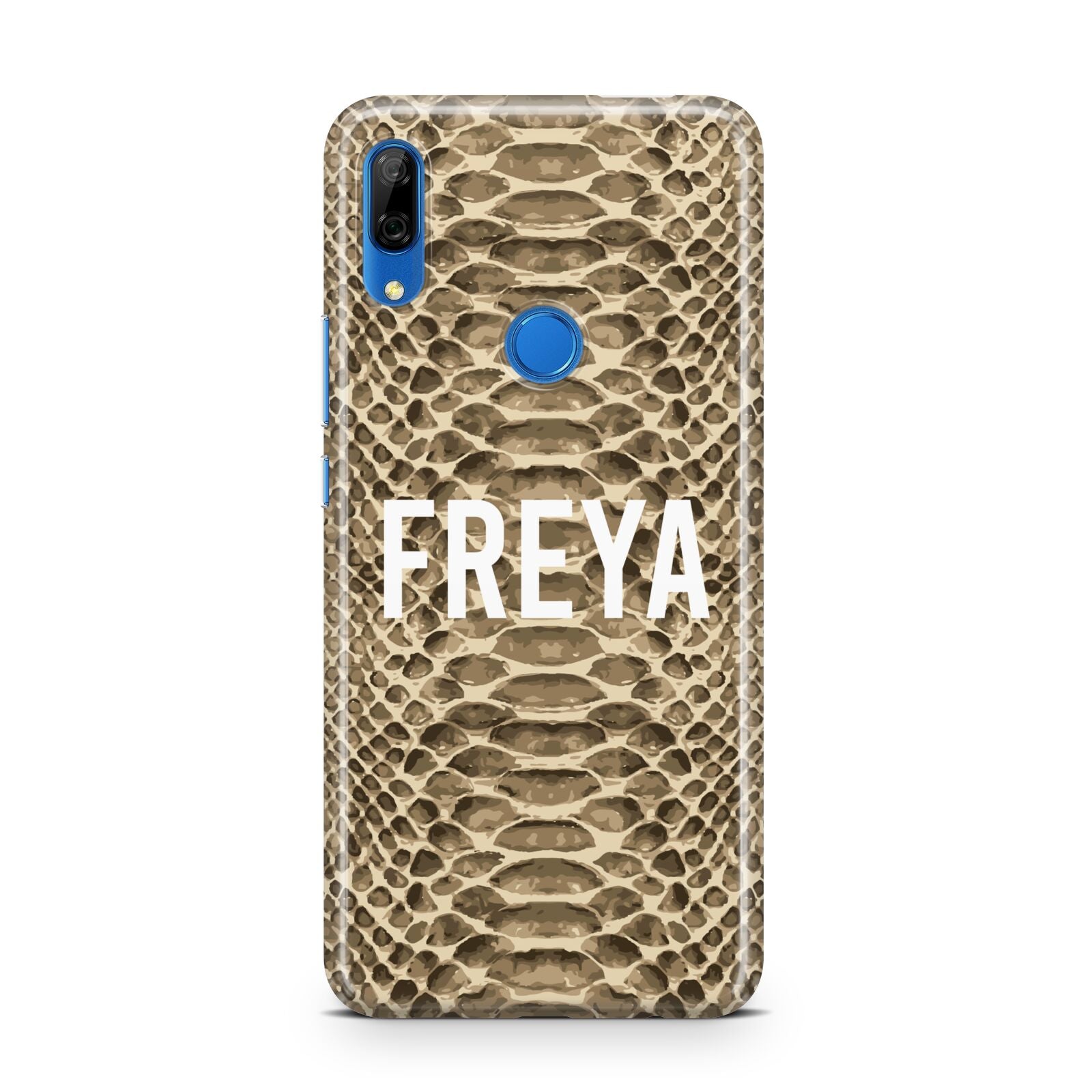 Personalised Tan Snakeskin Huawei P Smart Z