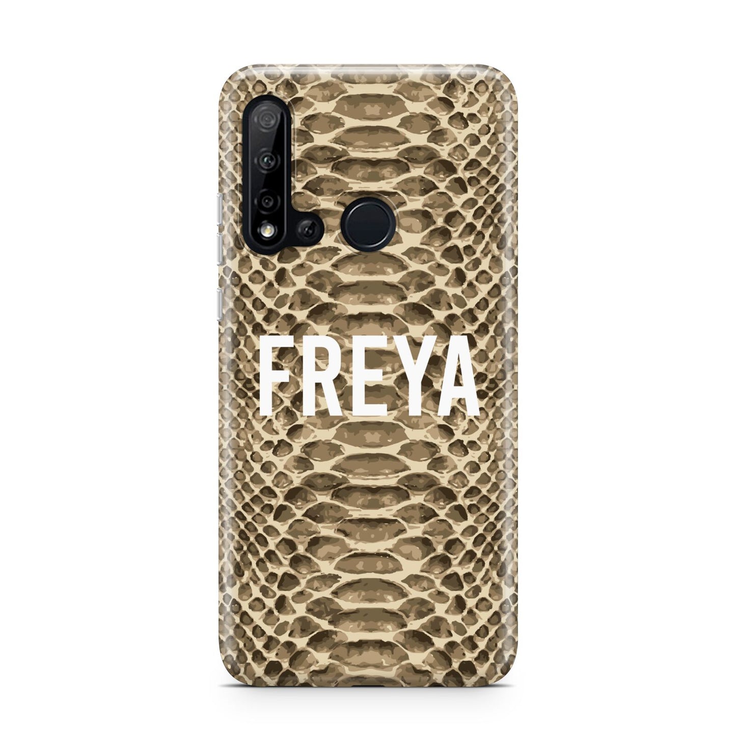 Personalised Tan Snakeskin Huawei P20 Lite 5G Phone Case