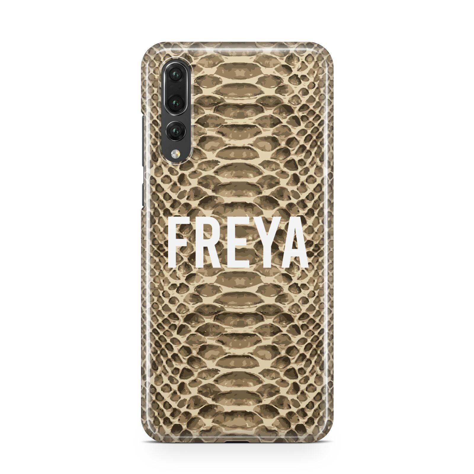 Personalised Tan Snakeskin Huawei P20 Pro Phone Case