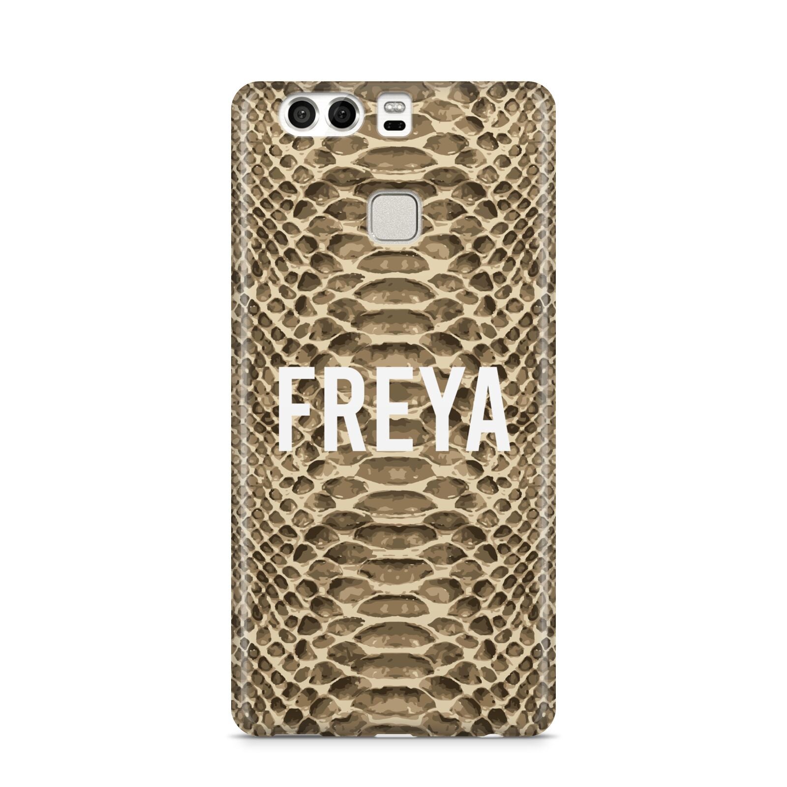 Personalised Tan Snakeskin Huawei P9 Case