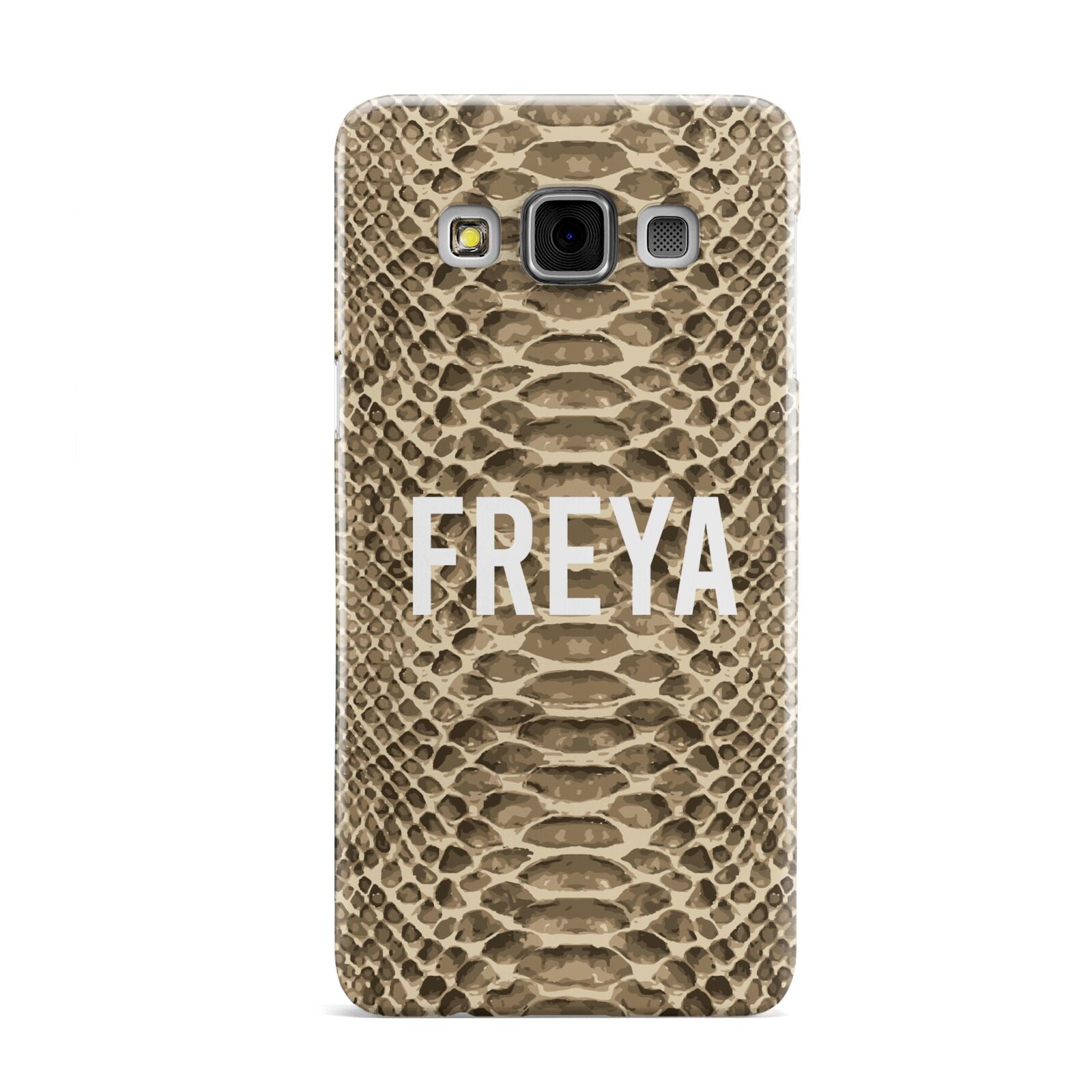 Personalised Tan Snakeskin Samsung Galaxy A3 Case