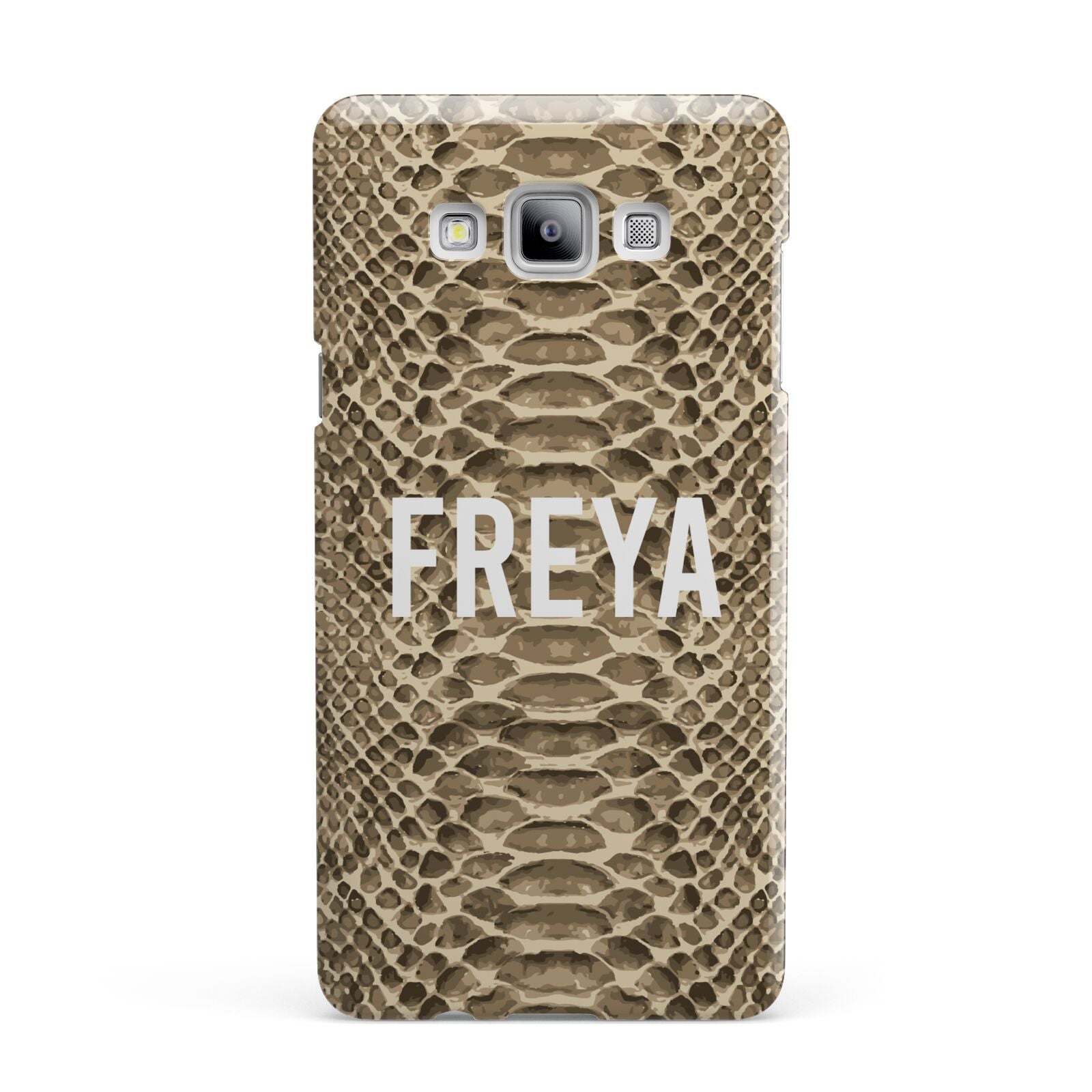 Personalised Tan Snakeskin Samsung Galaxy A7 2015 Case