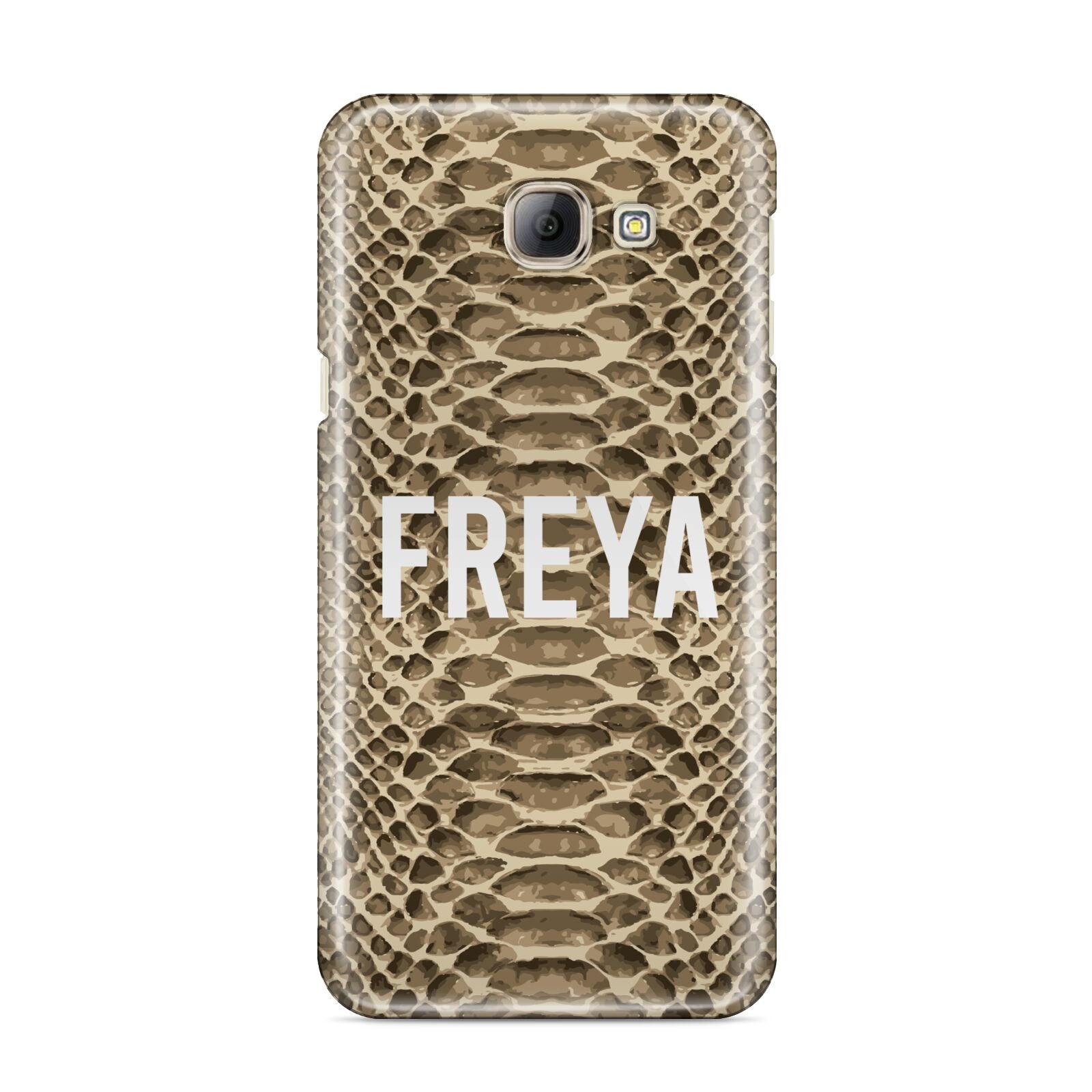 Personalised Tan Snakeskin Samsung Galaxy A8 2016 Case