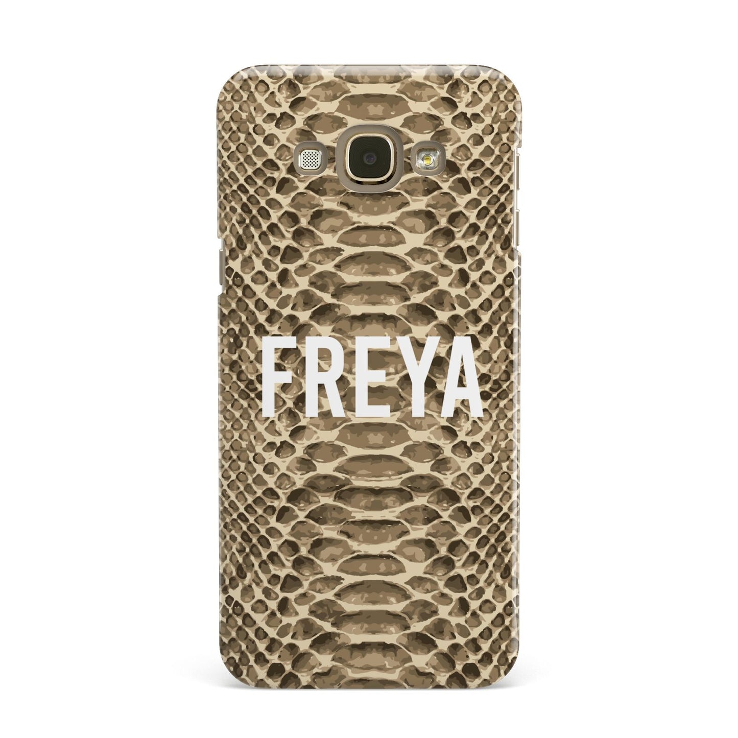 Personalised Tan Snakeskin Samsung Galaxy A8 Case