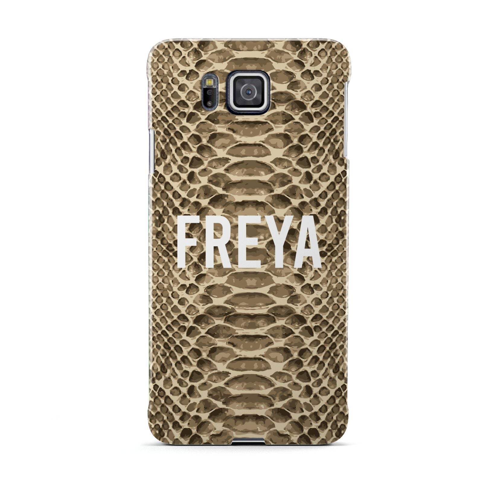 Personalised Tan Snakeskin Samsung Galaxy Alpha Case