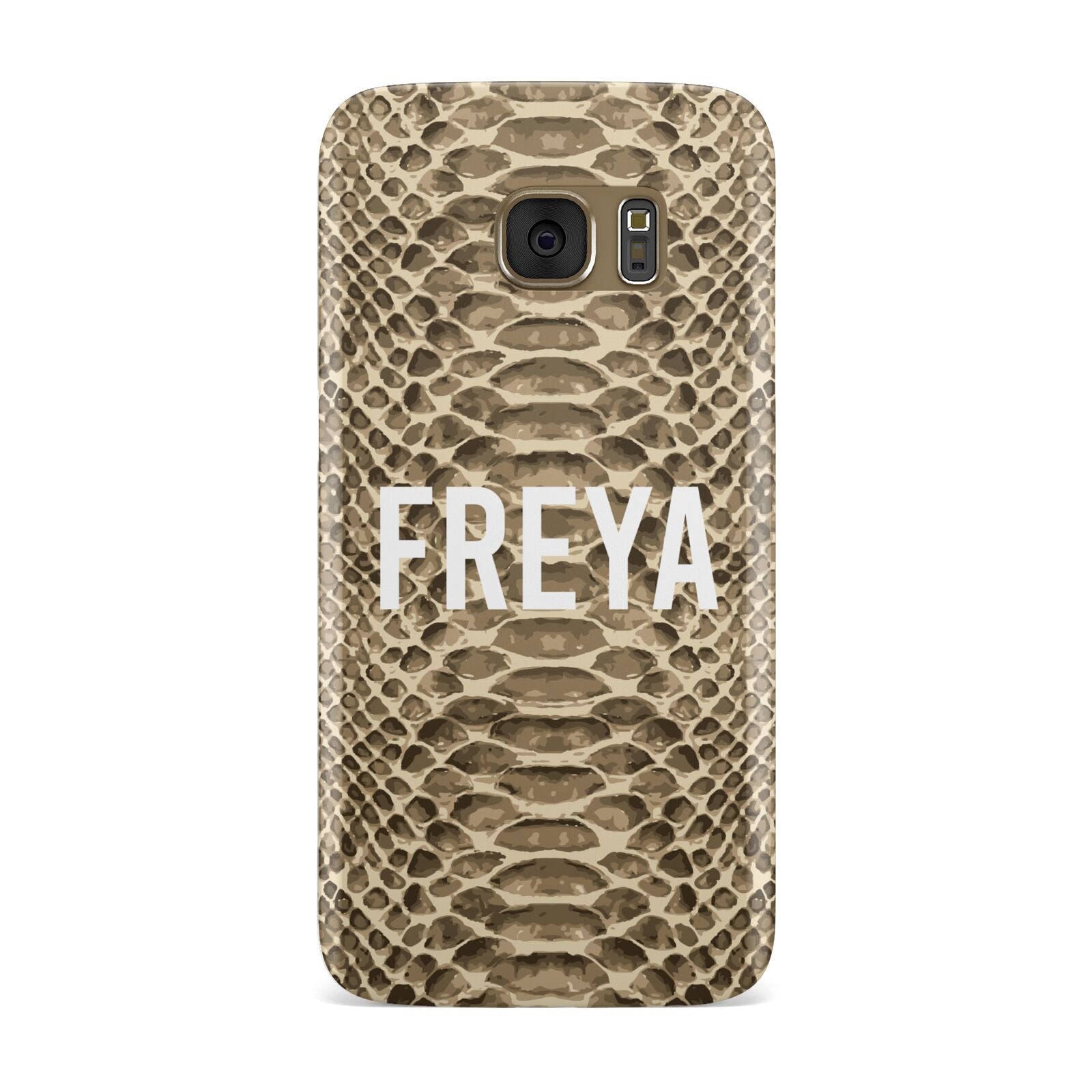 Personalised Tan Snakeskin Samsung Galaxy Case