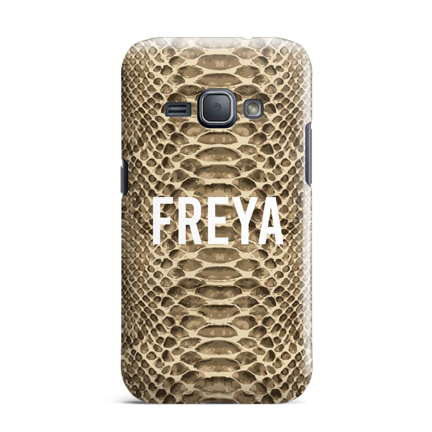 Personalised Tan Snakeskin Samsung Galaxy J1 2016 Case