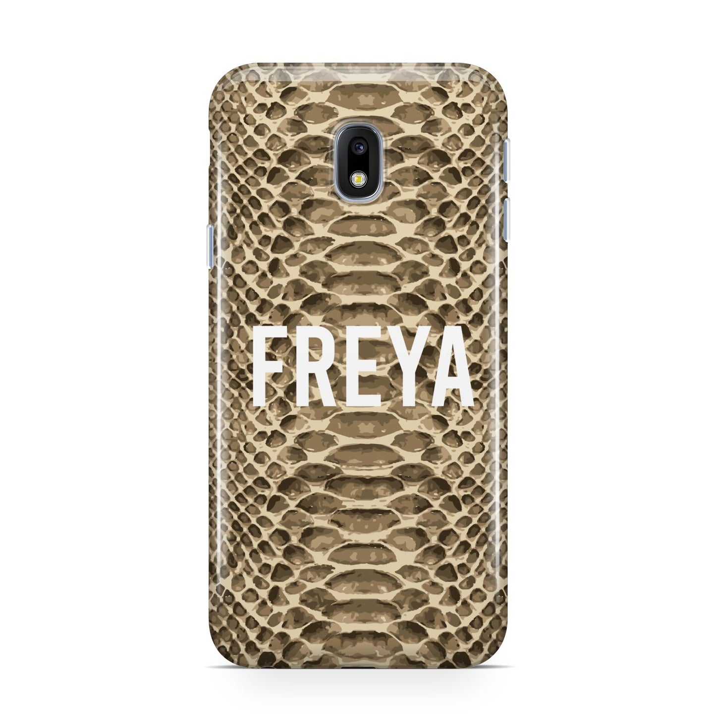 Personalised Tan Snakeskin Samsung Galaxy J3 2017 Case