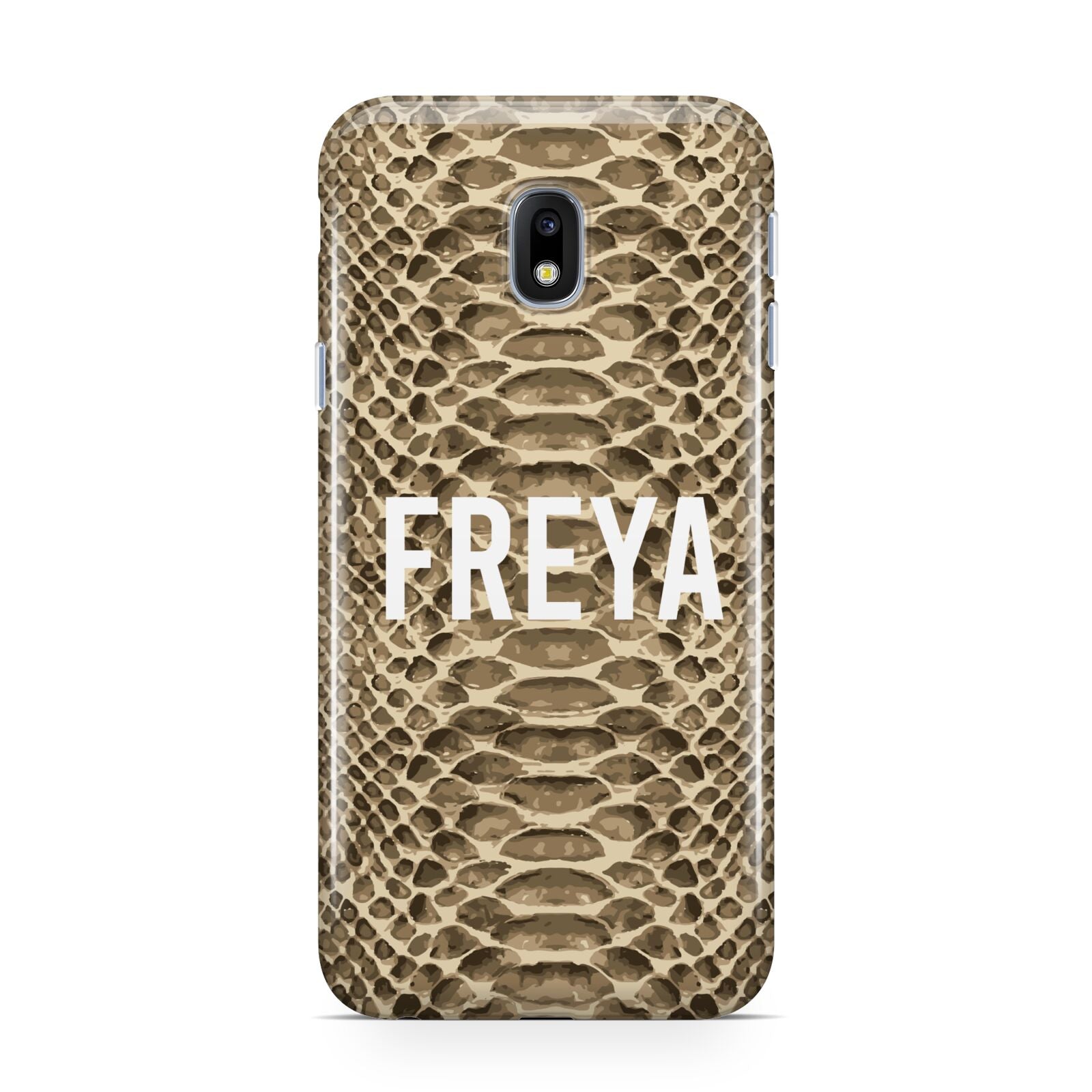 Personalised Tan Snakeskin Samsung Galaxy J3 2017 Case