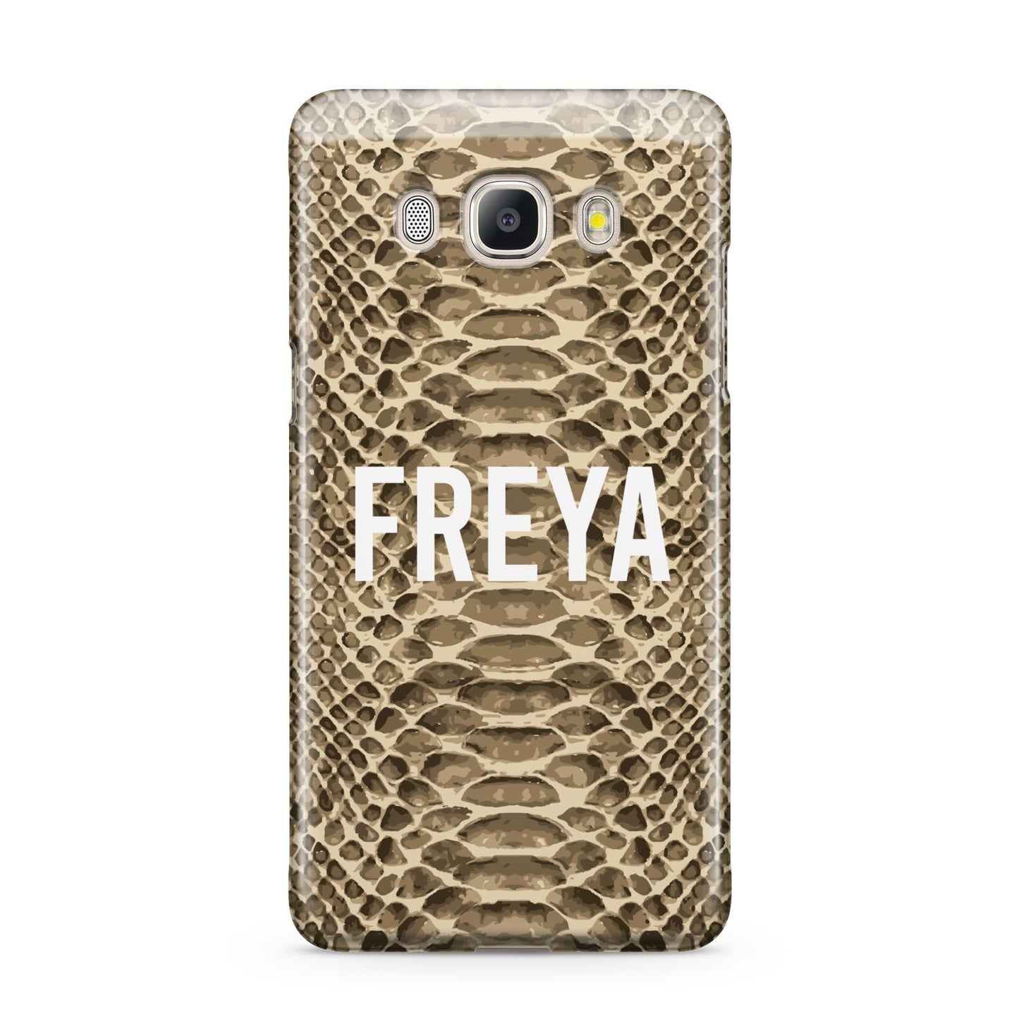 Personalised Tan Snakeskin Samsung Galaxy J5 2016 Case