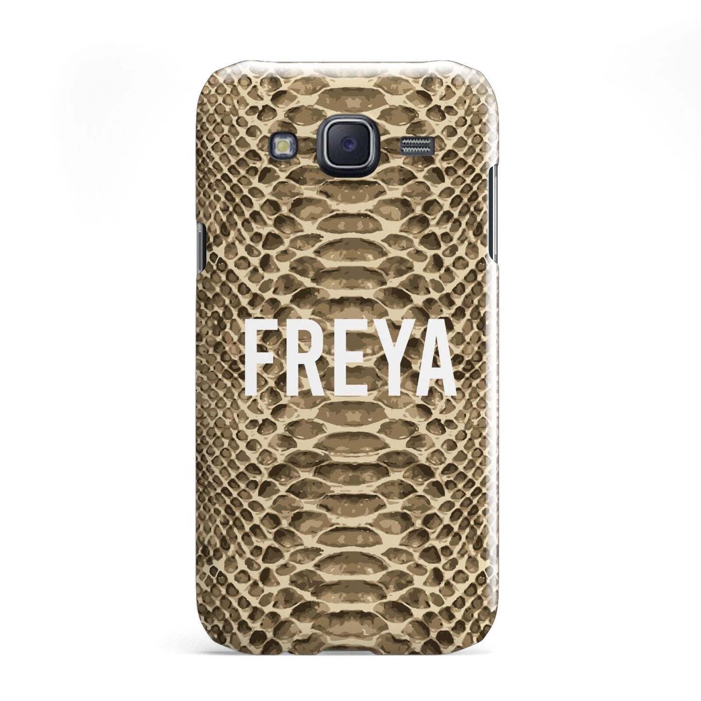 Personalised Tan Snakeskin Samsung Galaxy J5 Case