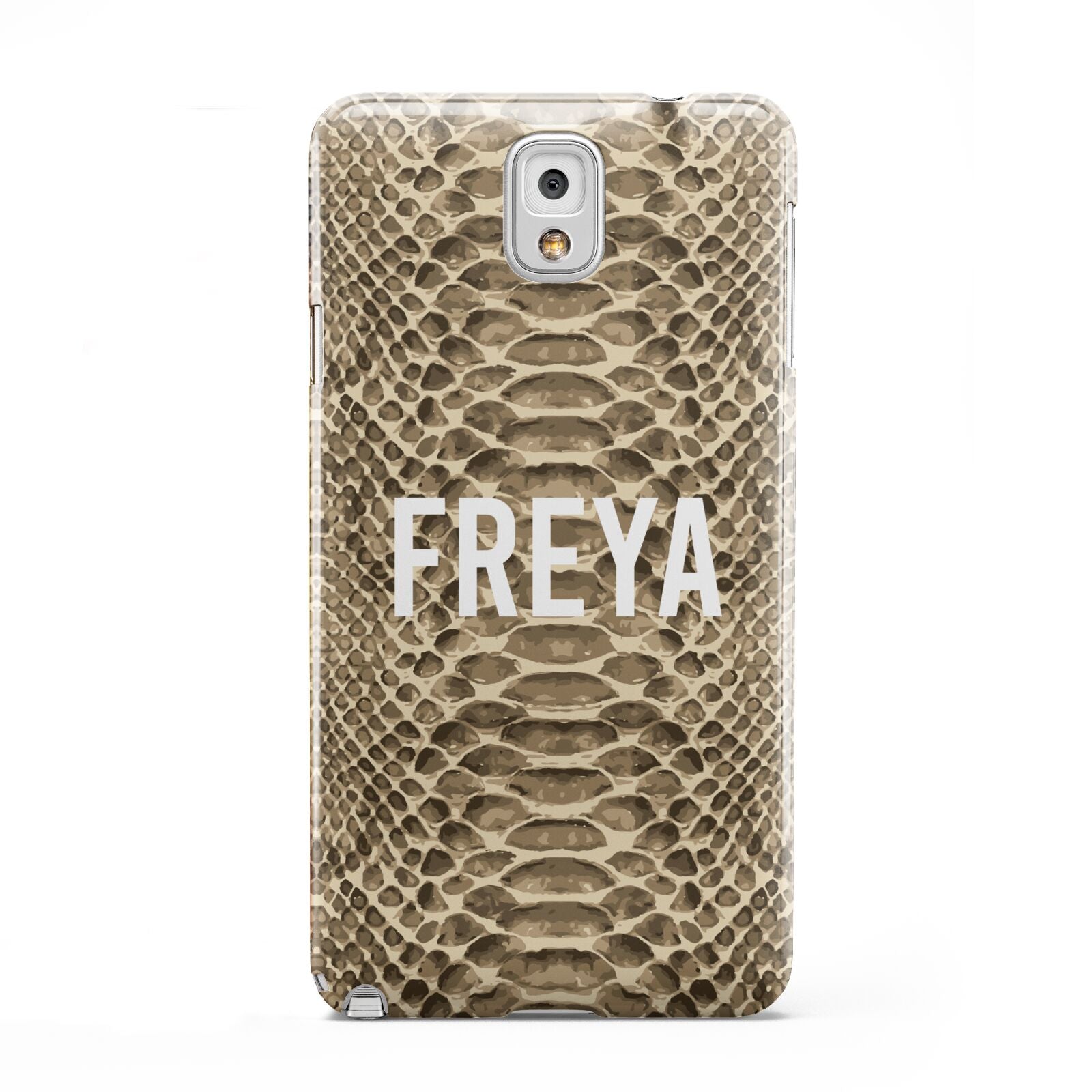 Personalised Tan Snakeskin Samsung Galaxy Note 3 Case