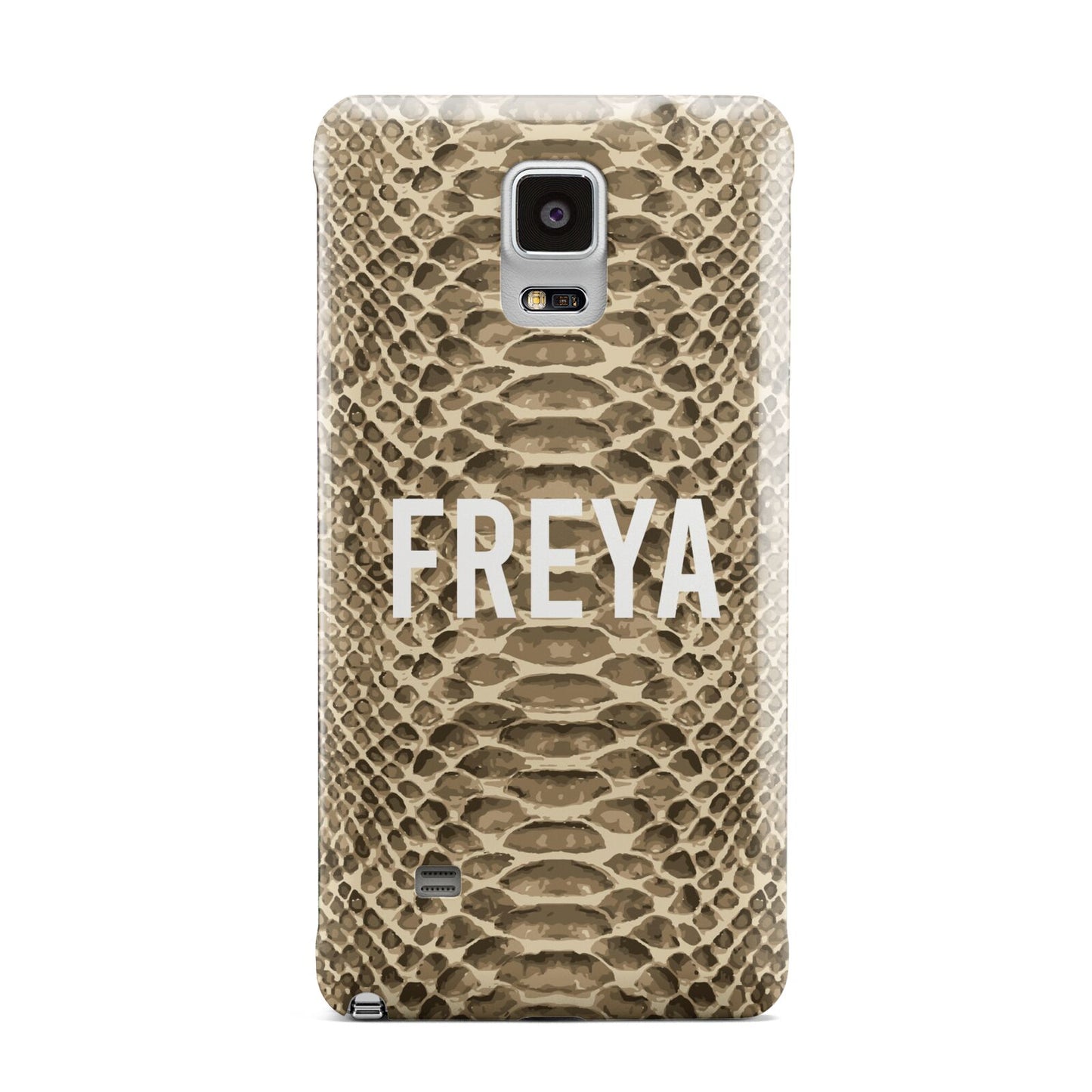 Personalised Tan Snakeskin Samsung Galaxy Note 4 Case