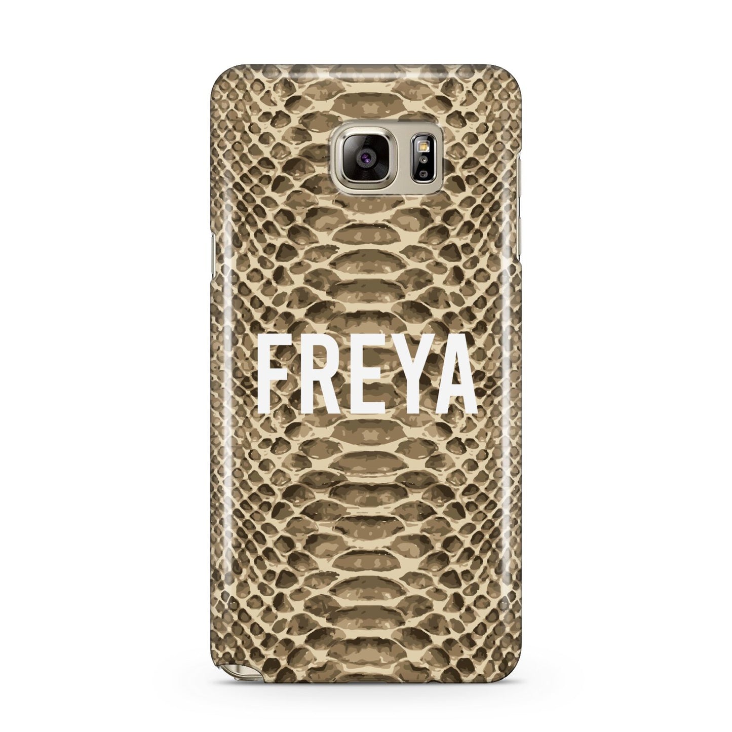 Personalised Tan Snakeskin Samsung Galaxy Note 5 Case