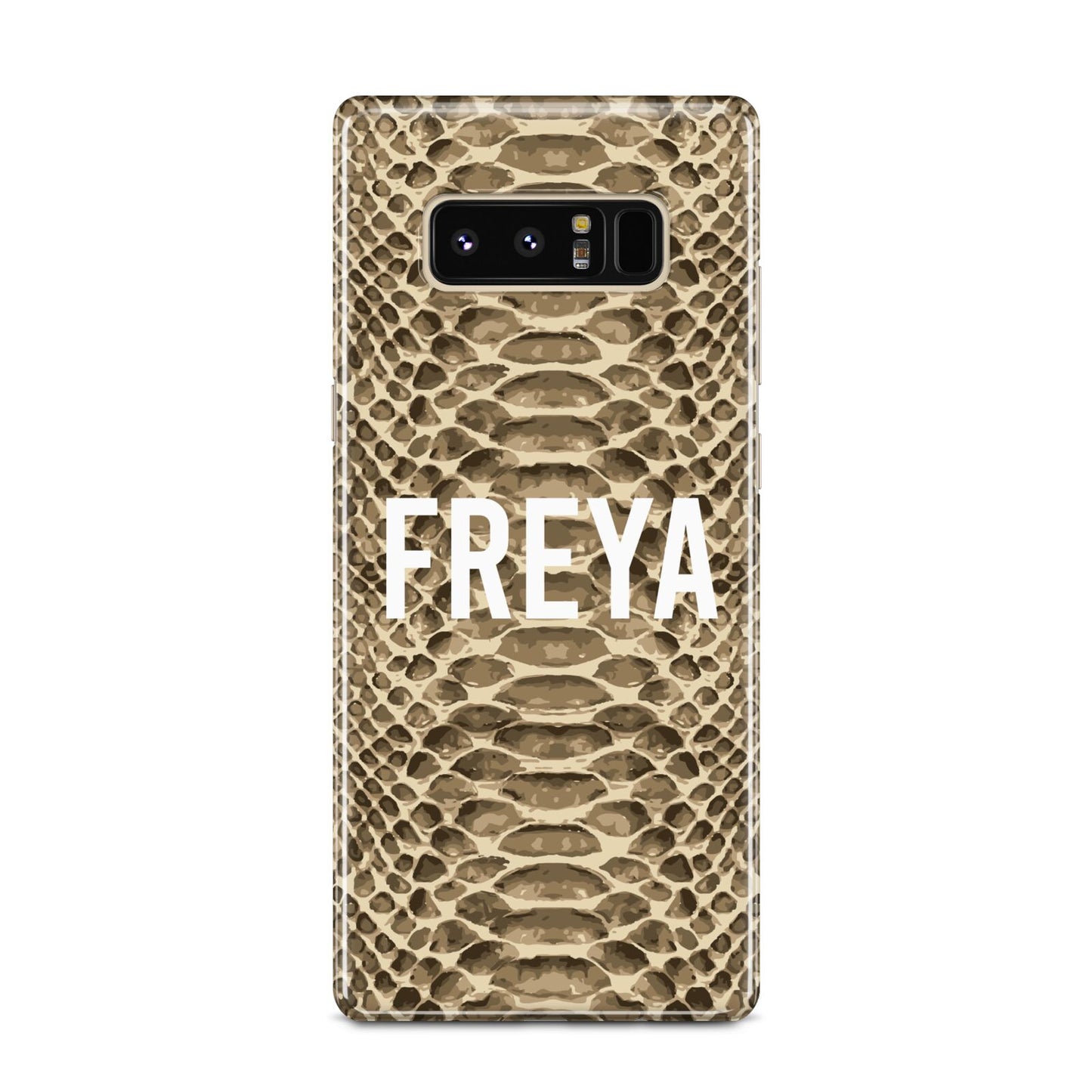 Personalised Tan Snakeskin Samsung Galaxy Note 8 Case