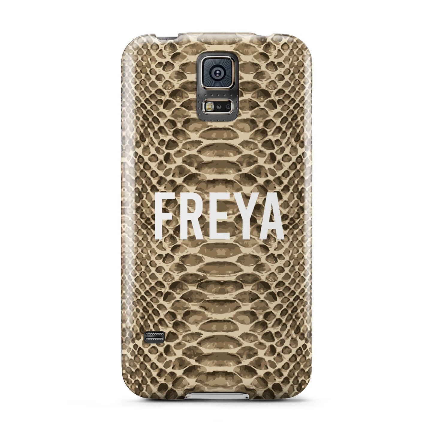 Personalised Tan Snakeskin Samsung Galaxy S5 Case