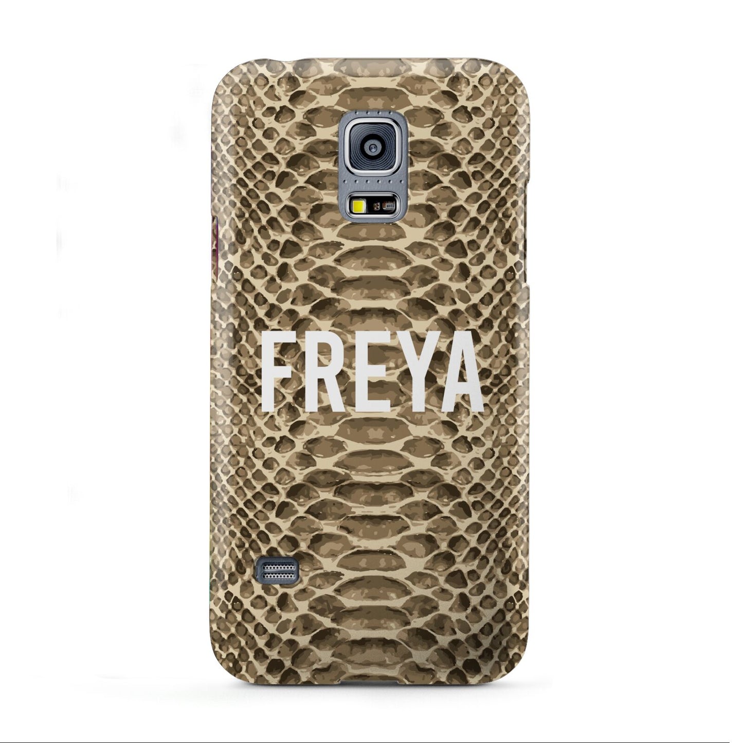 Personalised Tan Snakeskin Samsung Galaxy S5 Mini Case