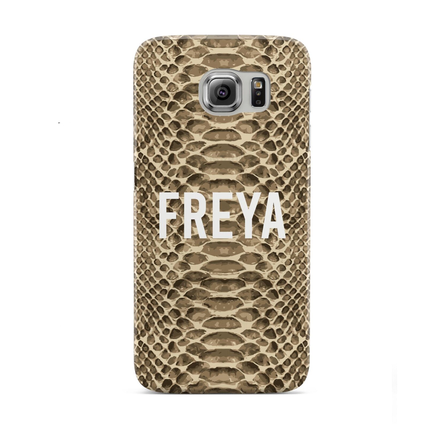 Personalised Tan Snakeskin Samsung Galaxy S6 Case