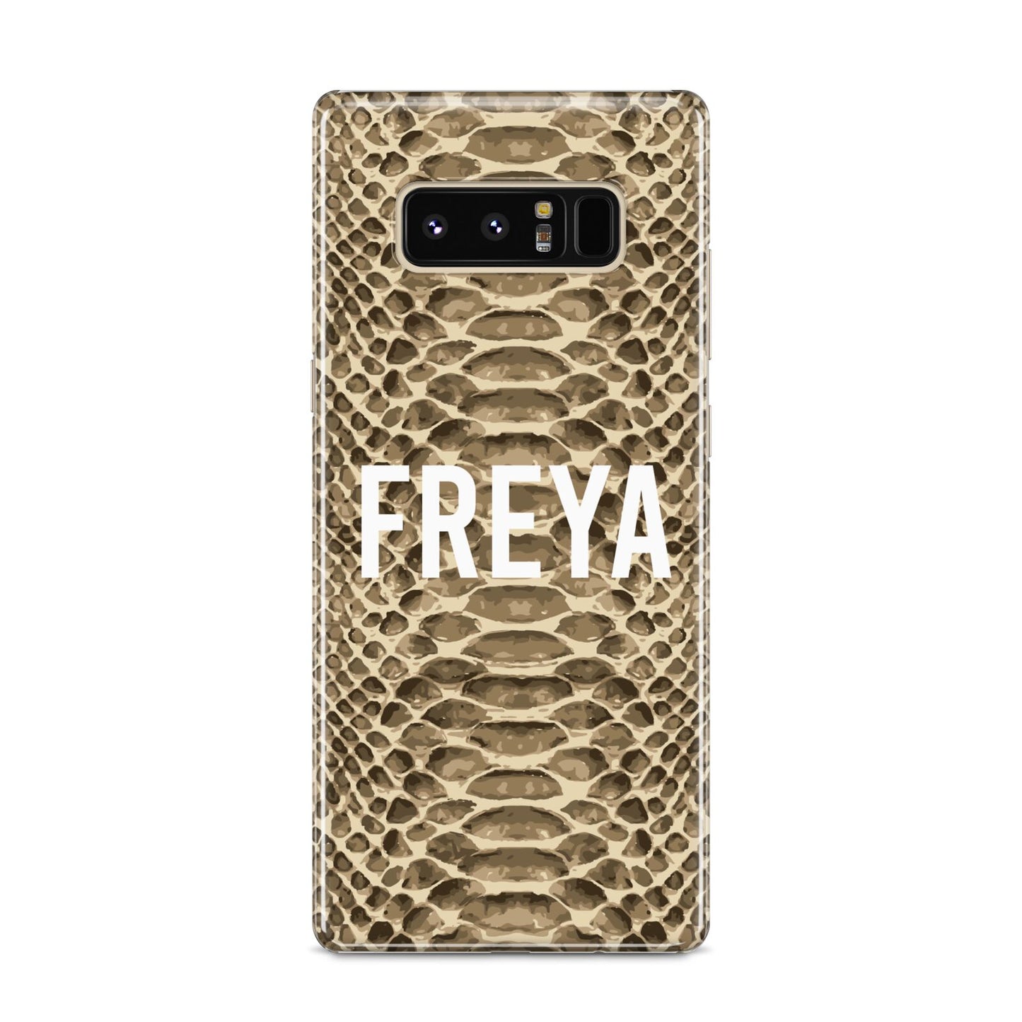 Personalised Tan Snakeskin Samsung Galaxy S8 Case