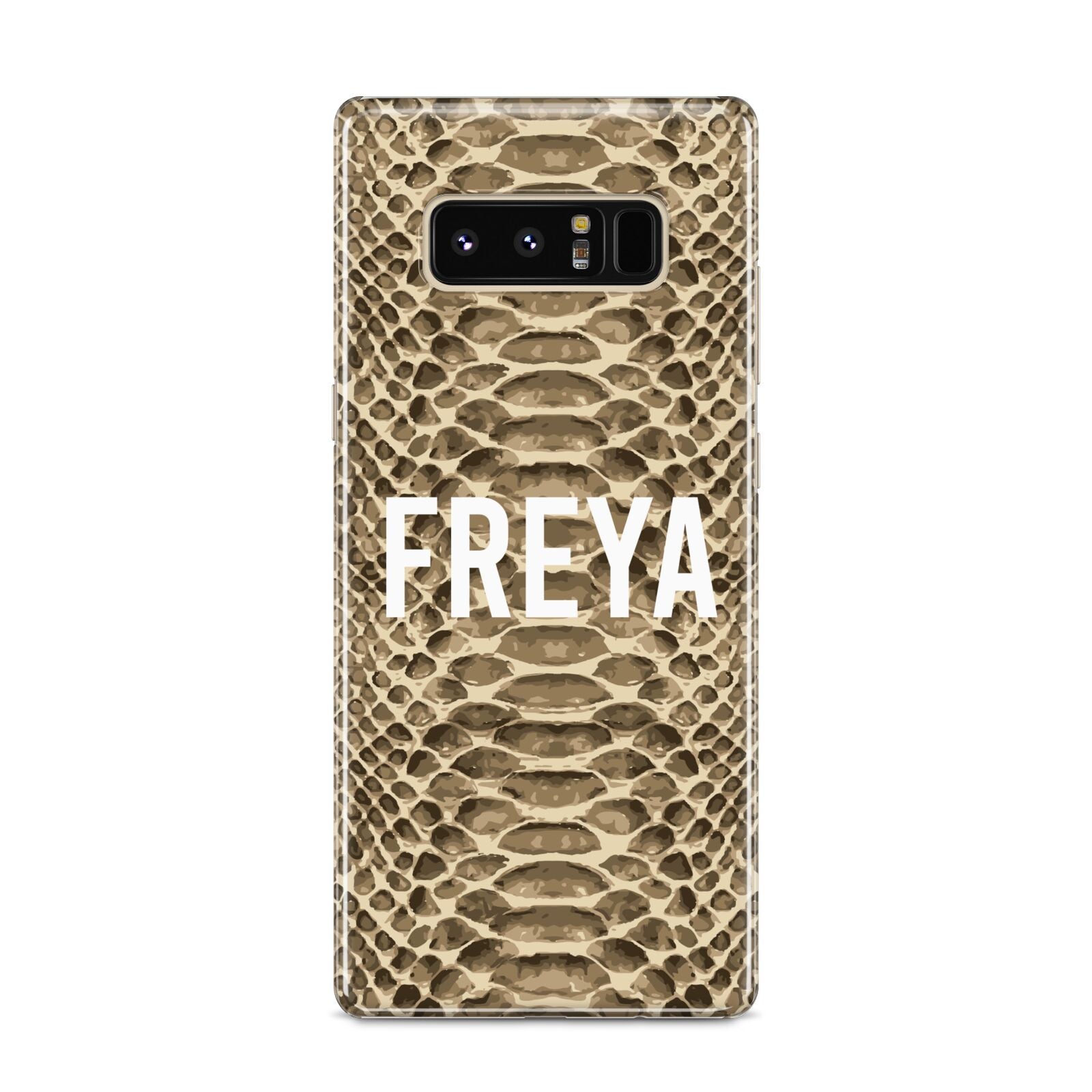 Personalised Tan Snakeskin Samsung Galaxy S8 Case