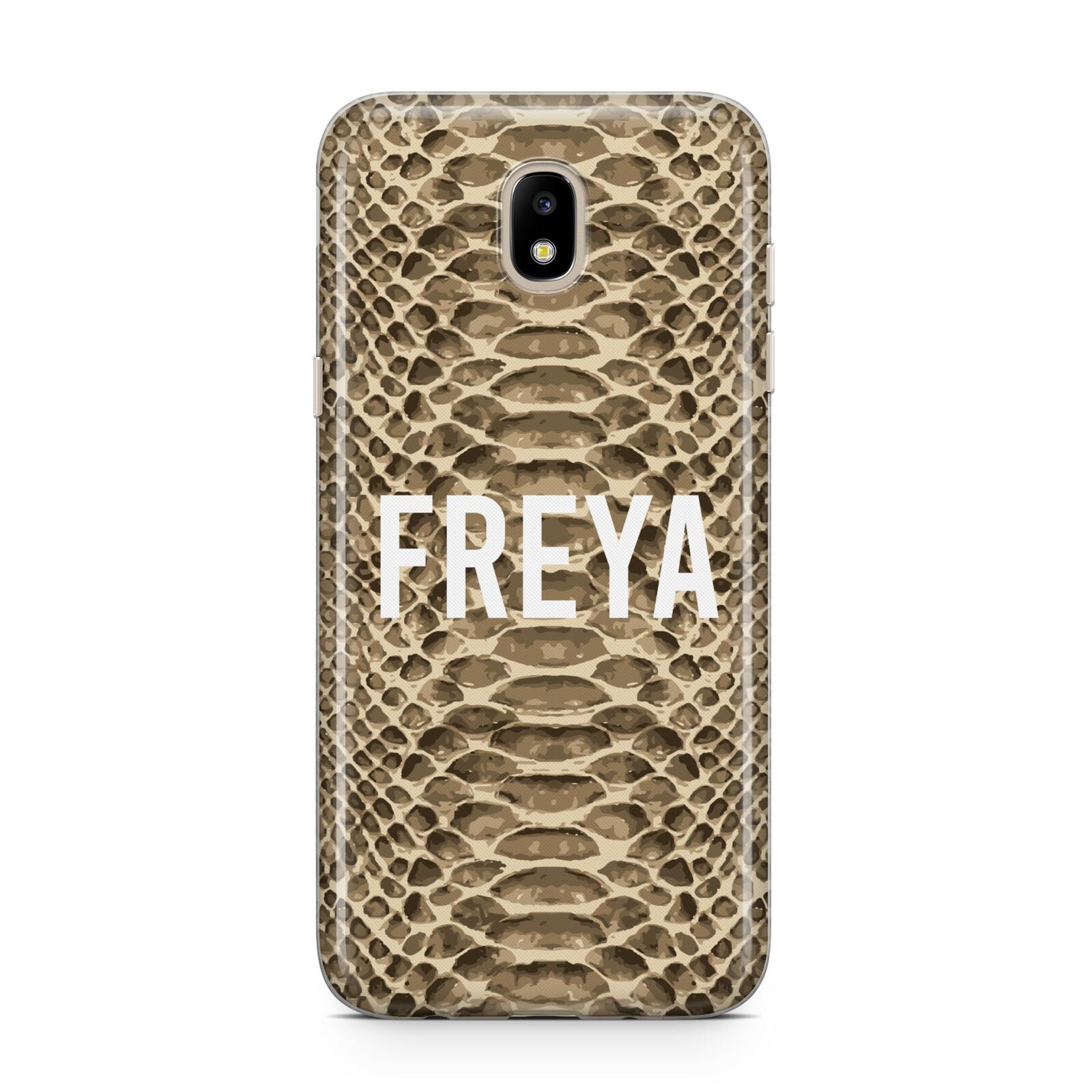 Personalised Tan Snakeskin Samsung J5 2017 Case