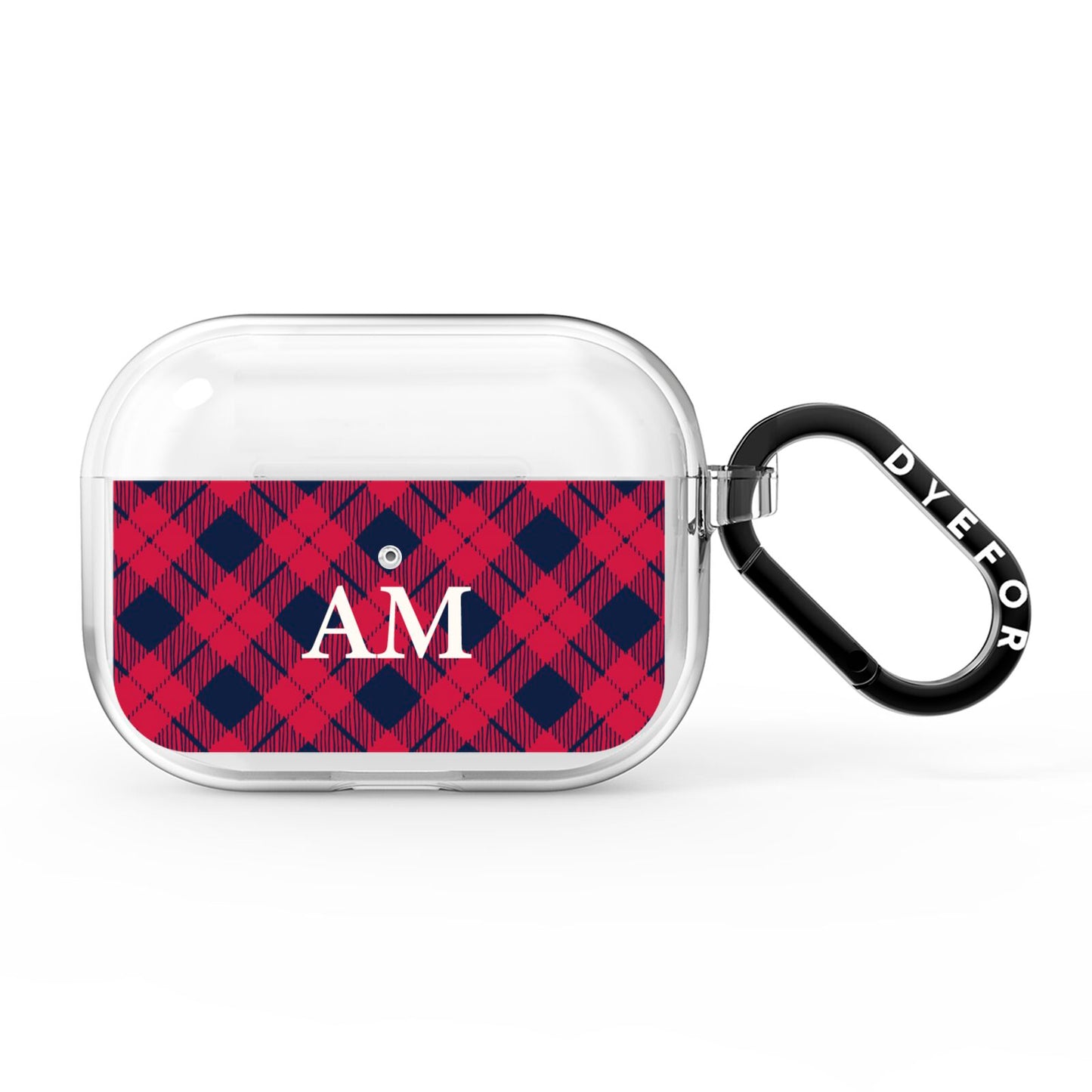 Personalised Tartan AirPods Pro Clear Case