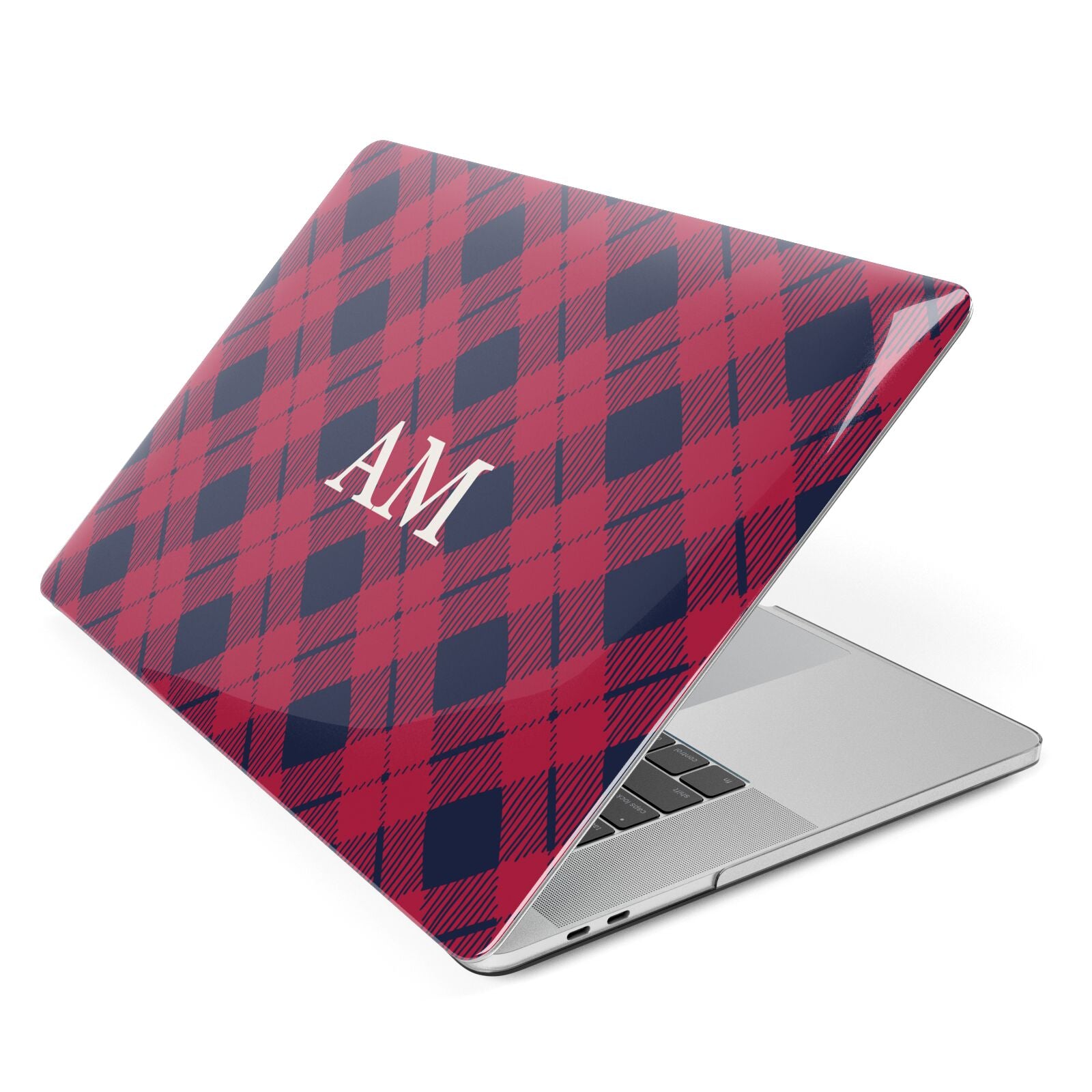 Personalised Tartan Apple MacBook Case Side View