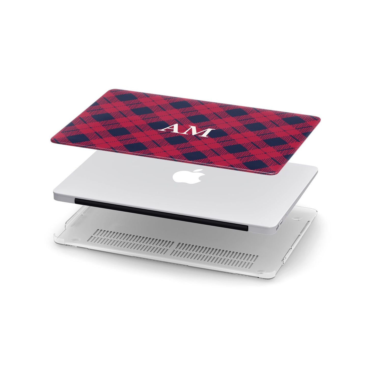 Personalised Tartan Apple MacBook Case in Detail