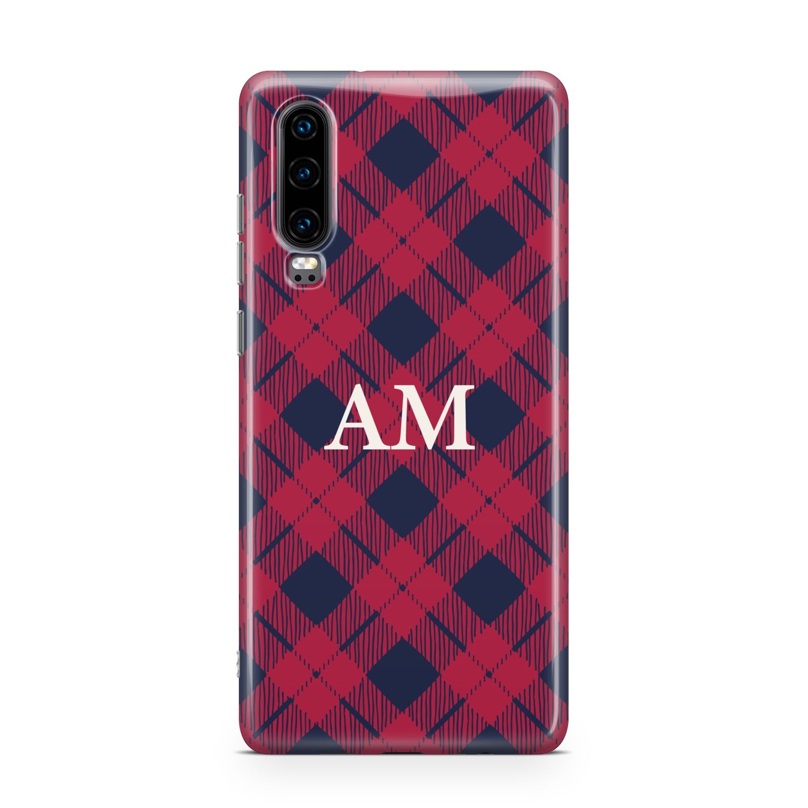 Personalised Tartan Huawei P30 Phone Case