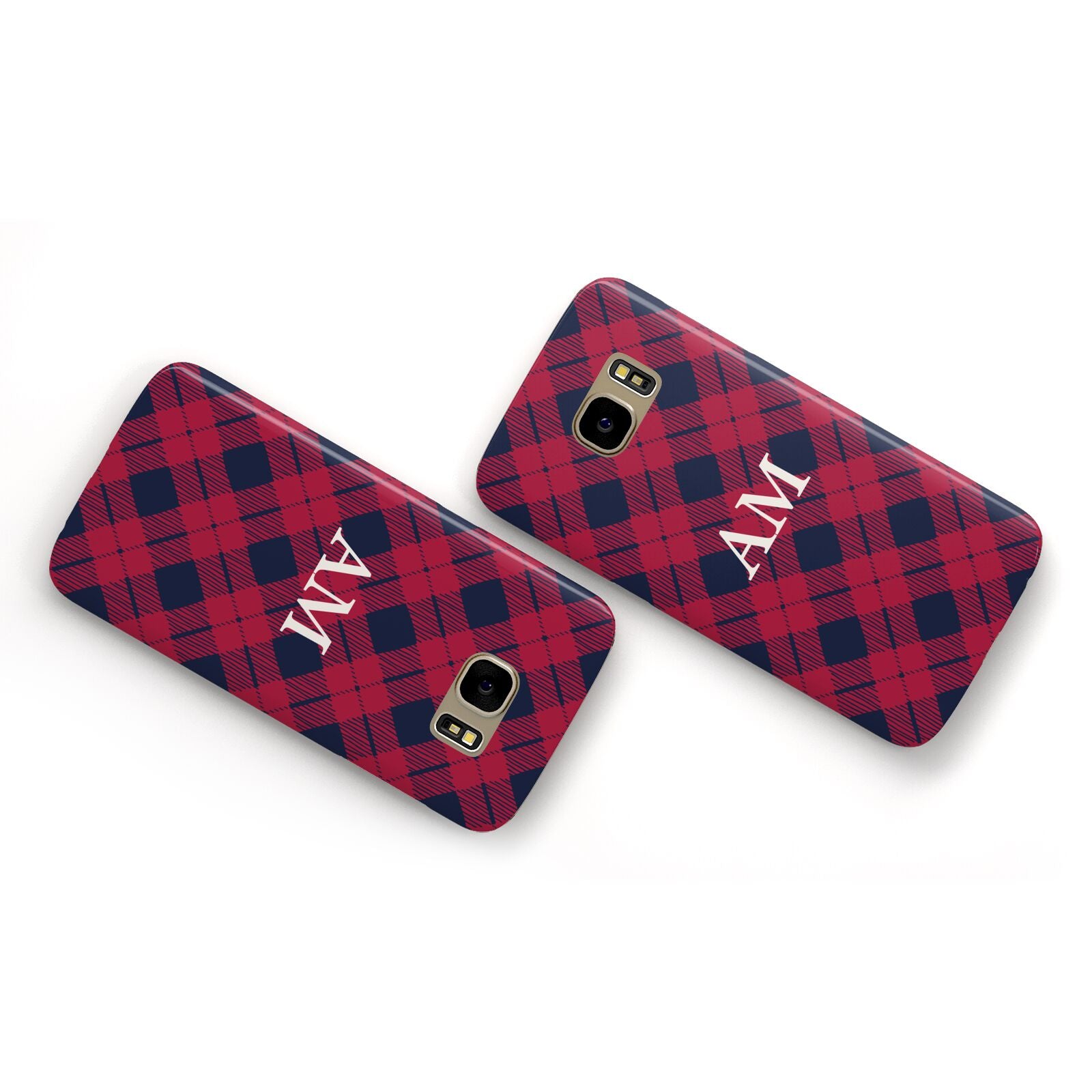 Personalised Tartan Samsung Galaxy Case Flat Overview