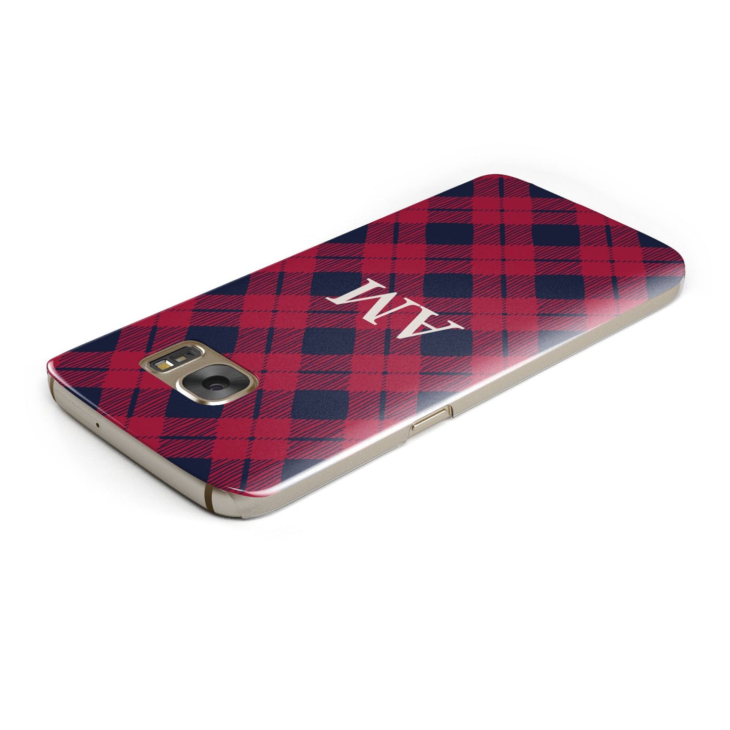 Personalised Tartan Samsung Galaxy Case Top Cutout