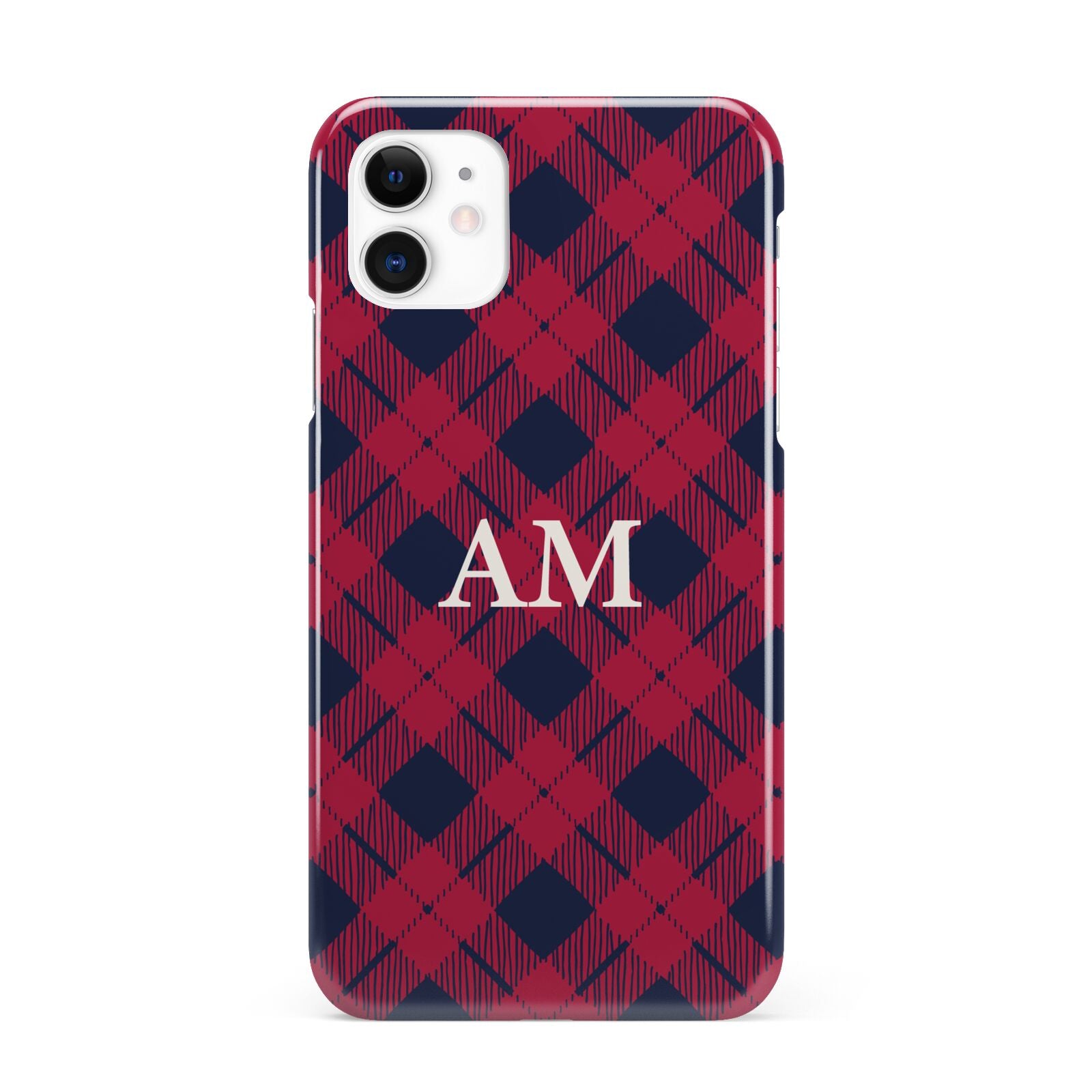 Personalised Tartan iPhone 11 3D Snap Case