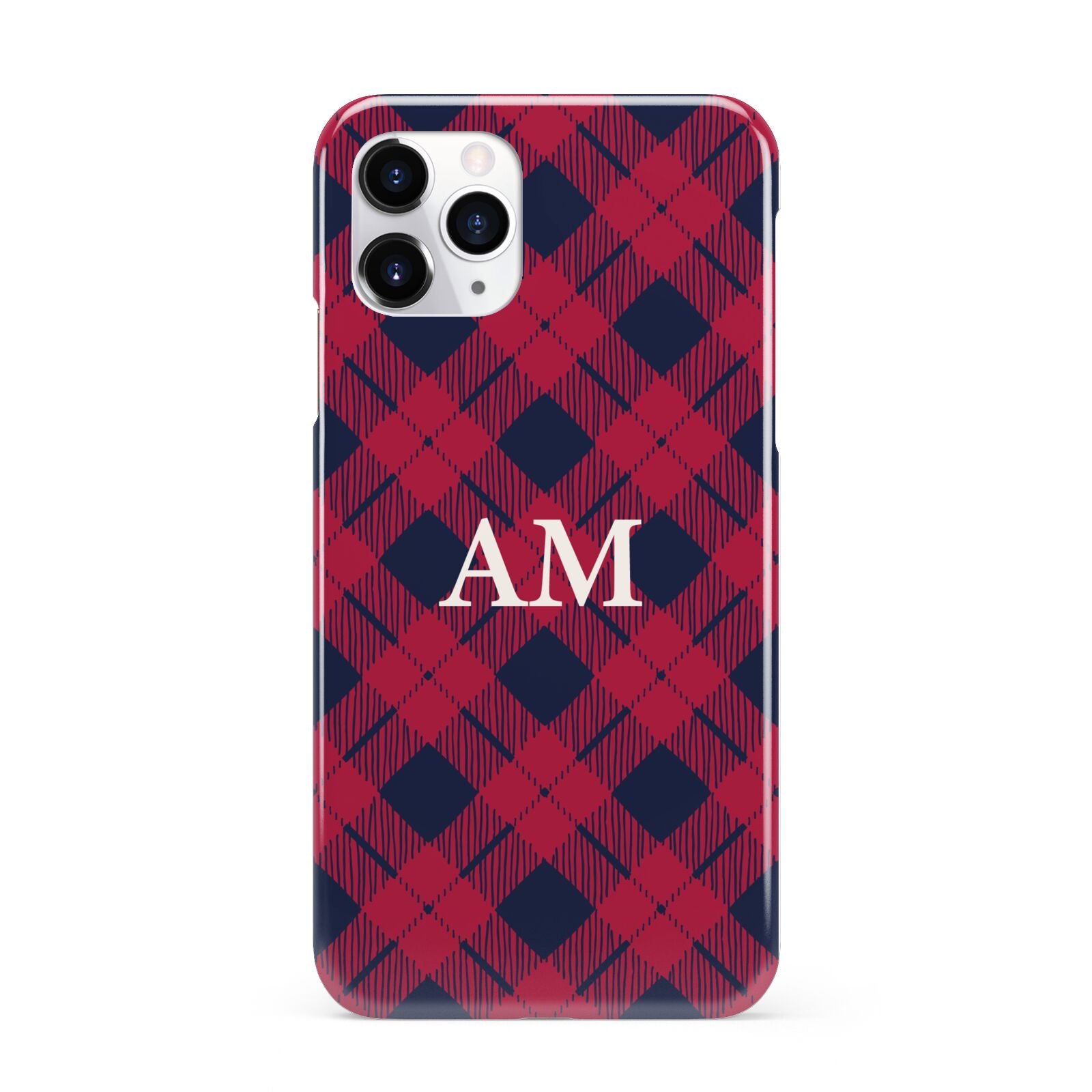 Personalised Tartan iPhone 11 Pro 3D Snap Case