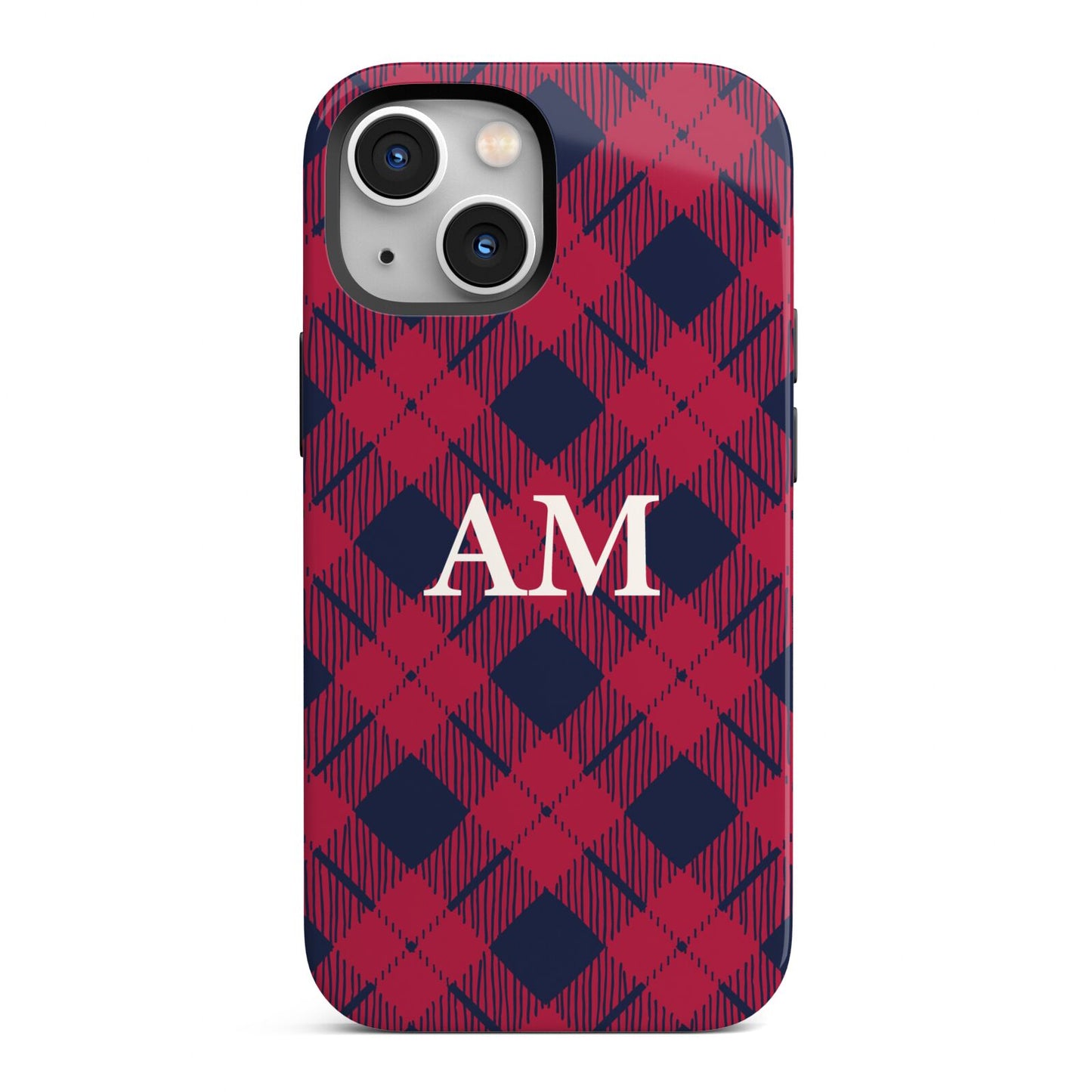 Personalised Tartan iPhone 13 Mini Full Wrap 3D Tough Case