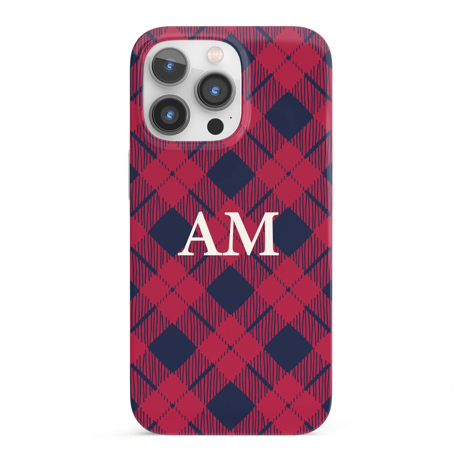 Personalised Tartan iPhone 13 Pro Full Wrap 3D Snap Case