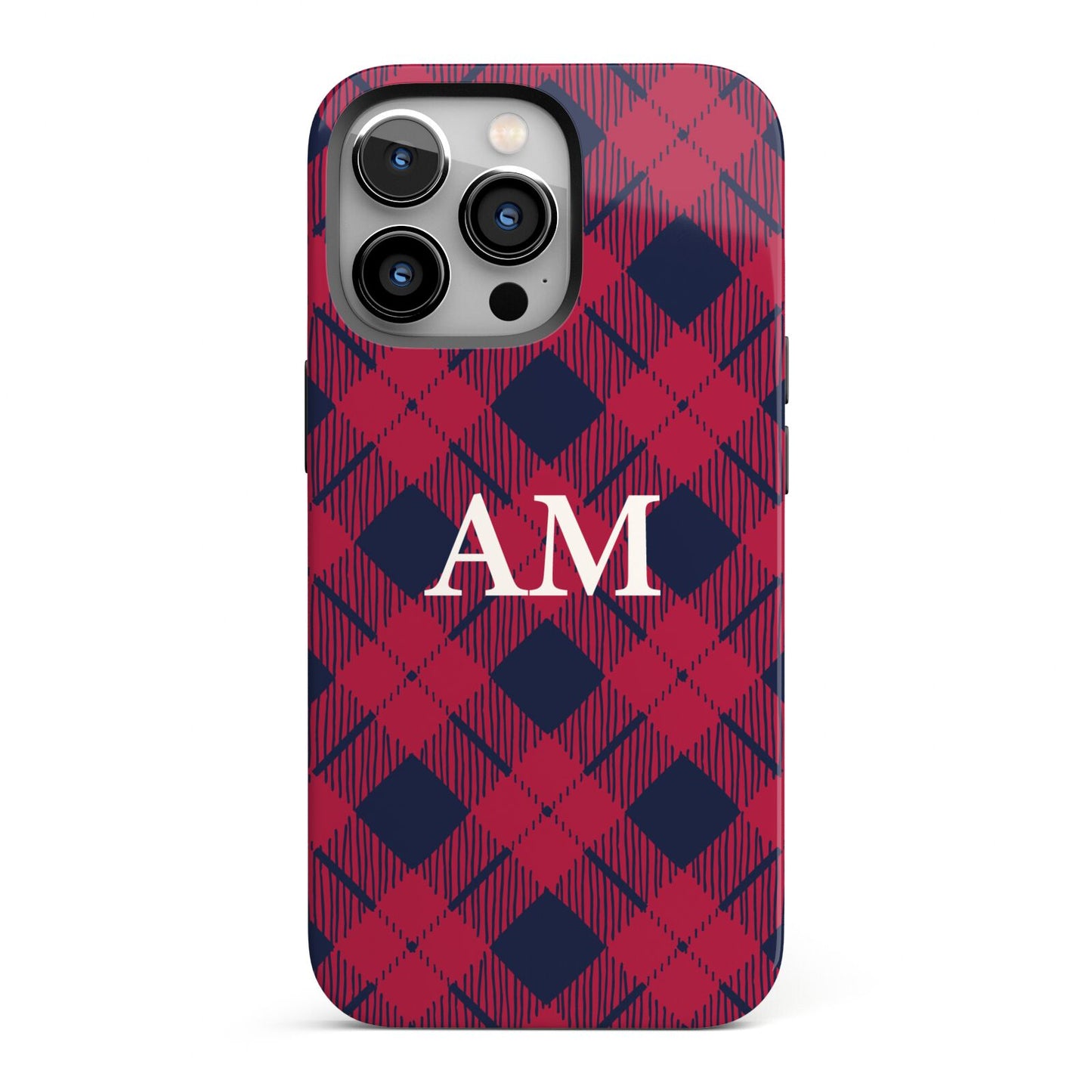 Personalised Tartan iPhone 13 Pro Full Wrap 3D Tough Case